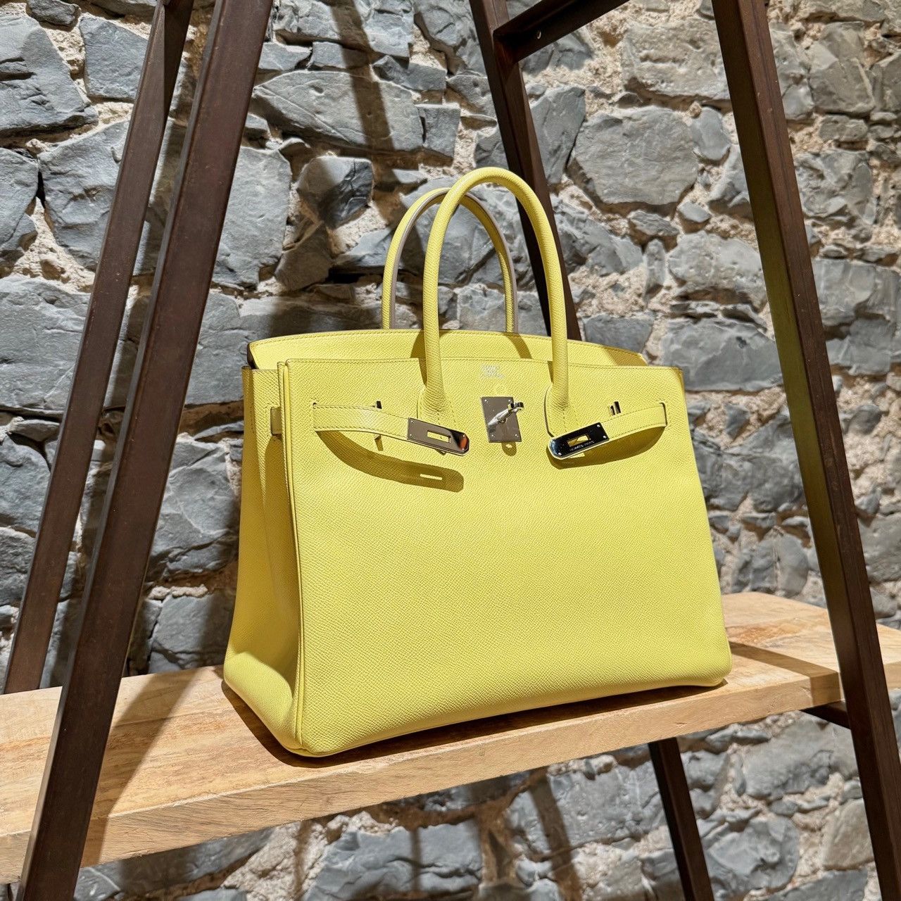 Hermes Hermès Soufre Yellow Epsom PHW Birkin 35 Bag Size ONE SIZE - 2 Thumbnail