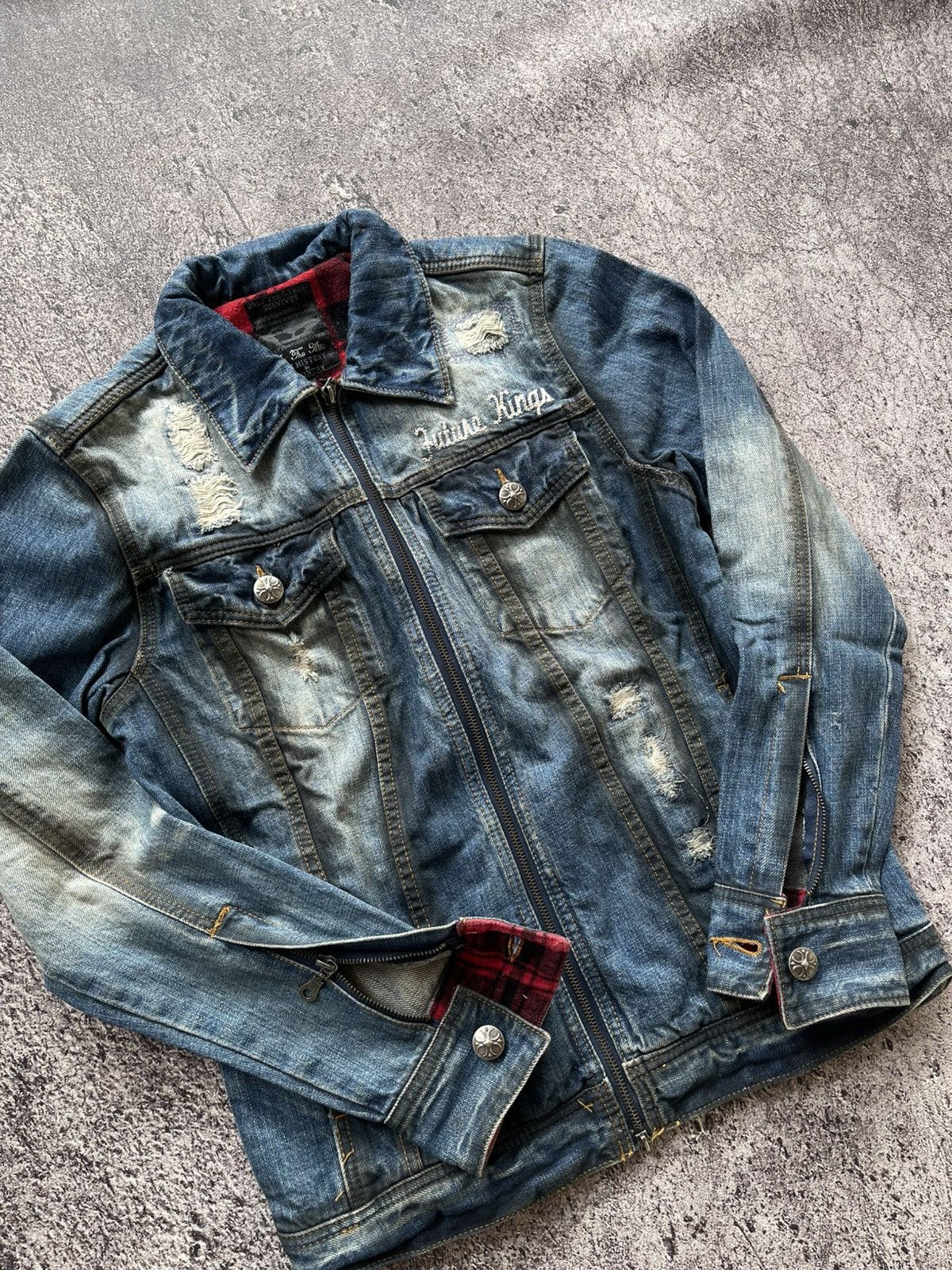In The Attic Intheattic double layer poem denim jacket Size US M / EU 48-50 / 2 - 6 Thumbnail