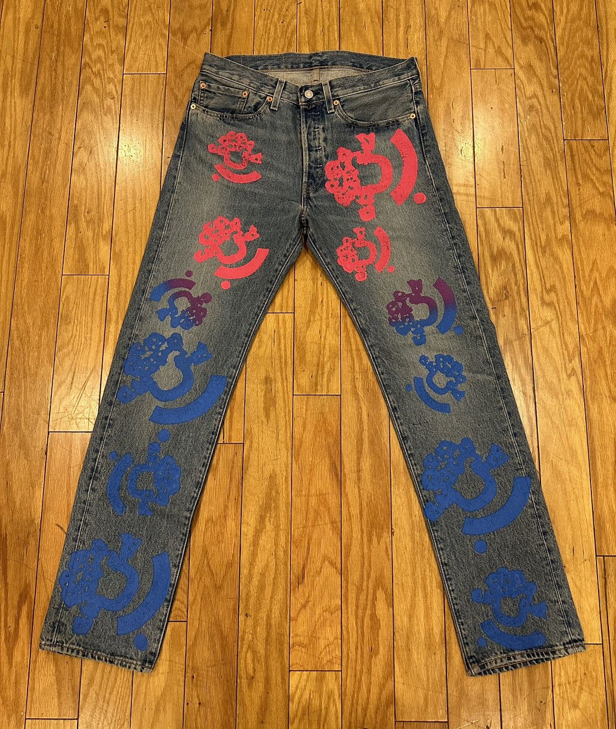 (B).Stroy × DENIM TEARS × Levi's Denim Tears x (B).Stroy Levis 501 Denim Size US 31 - 1 Thumbnail