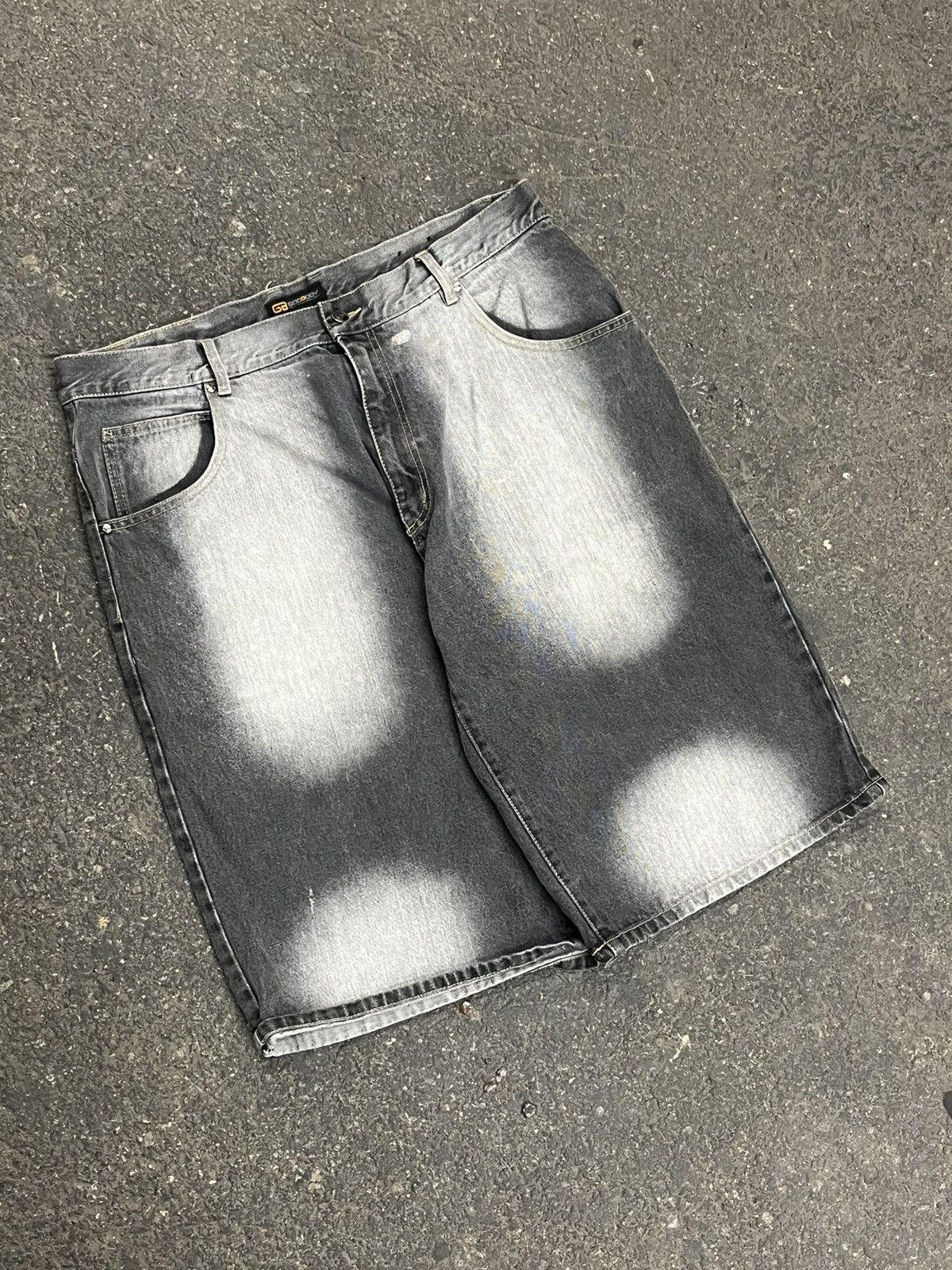 Vintage Y2k baggy fit faded black jorts hype rare southpole skater Size US 36 / EU 52 - 2 Thumbnail