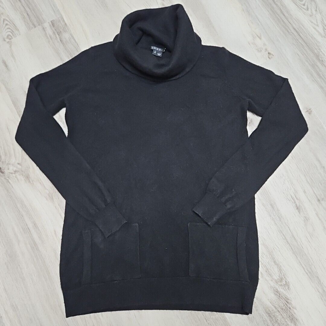 Theory Theory Andrian Royal Cashmere Sweater Womens Petite Black Tu Size S / US 4 / IT 40 - 5 Thumbnail
