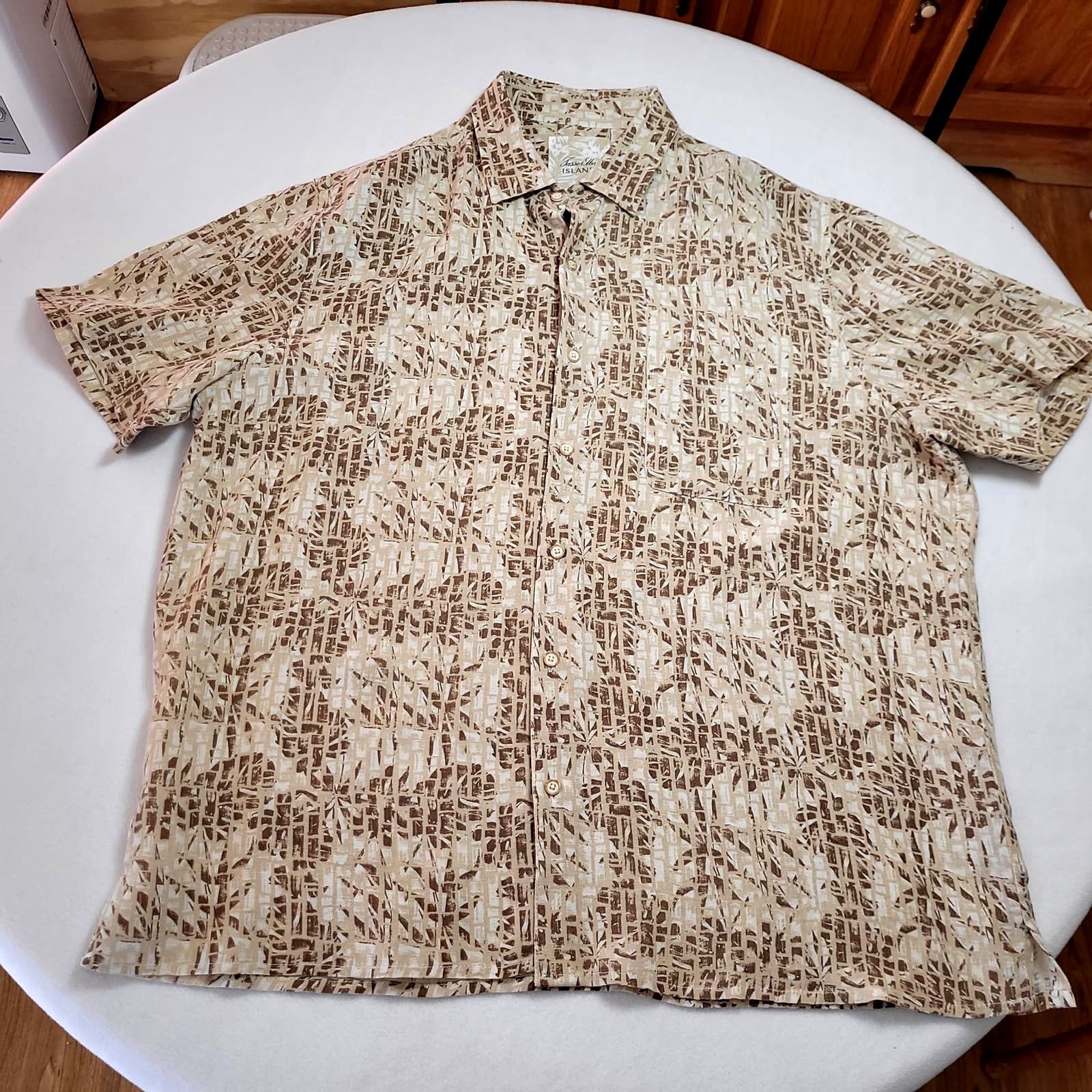 Tasso Elba Tasso Elba Men's SS Hawaii Shirt Button Front Silk Linen XL Size US XL / EU 56 / 4 - 3 Thumbnail