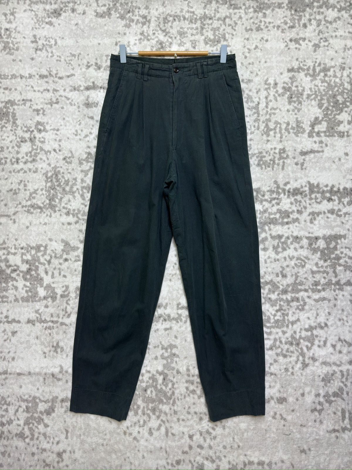Comme des Garcons Homme Comme Des Garcon Faded Dark Green Balloon Pants Size US 30 / EU 46 - 1 Thumbnail