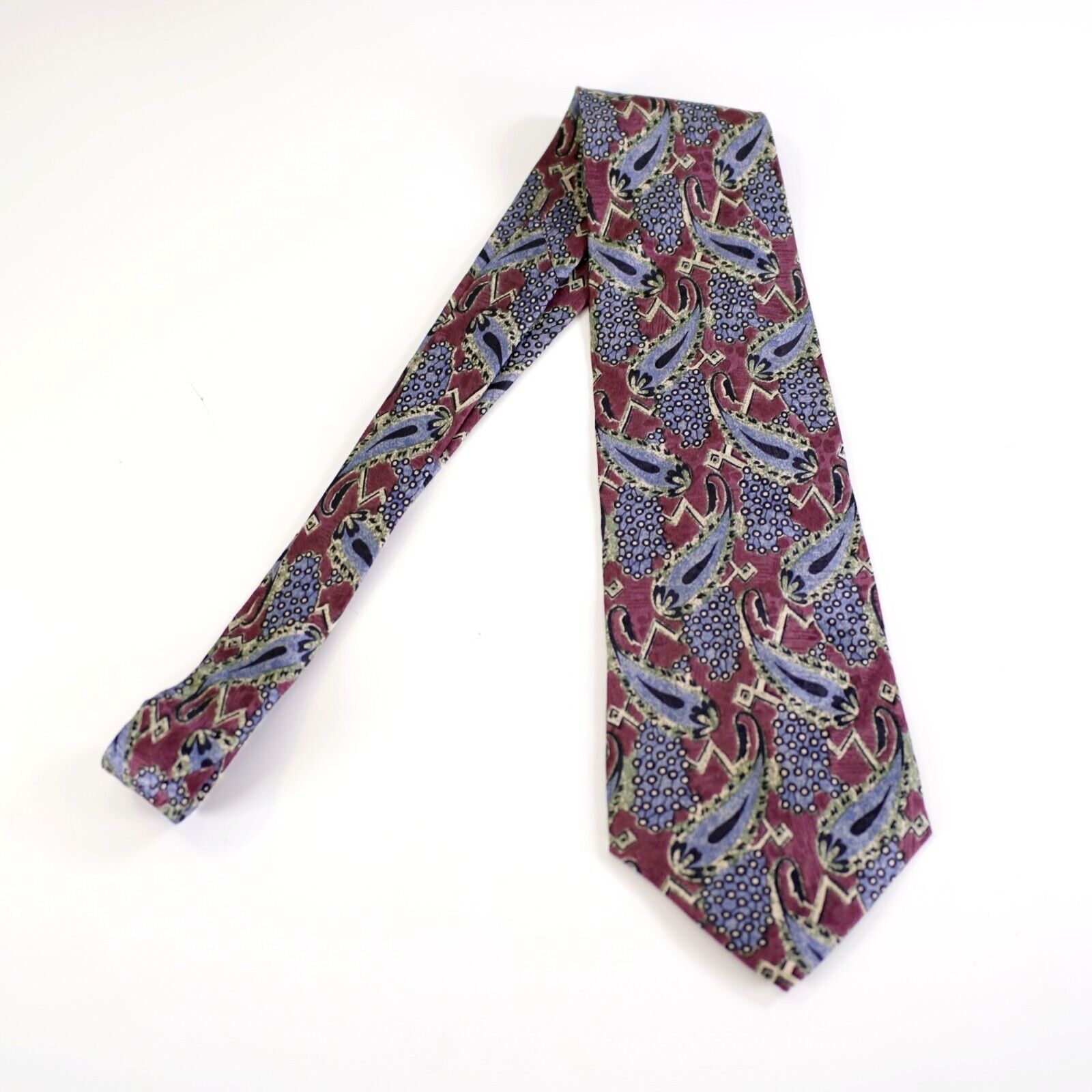 Henry Grethel Henry Grethel Purple Blue Paisley Abstract Jacquard Print Wi Size ONE SIZE - 7 Thumbnail