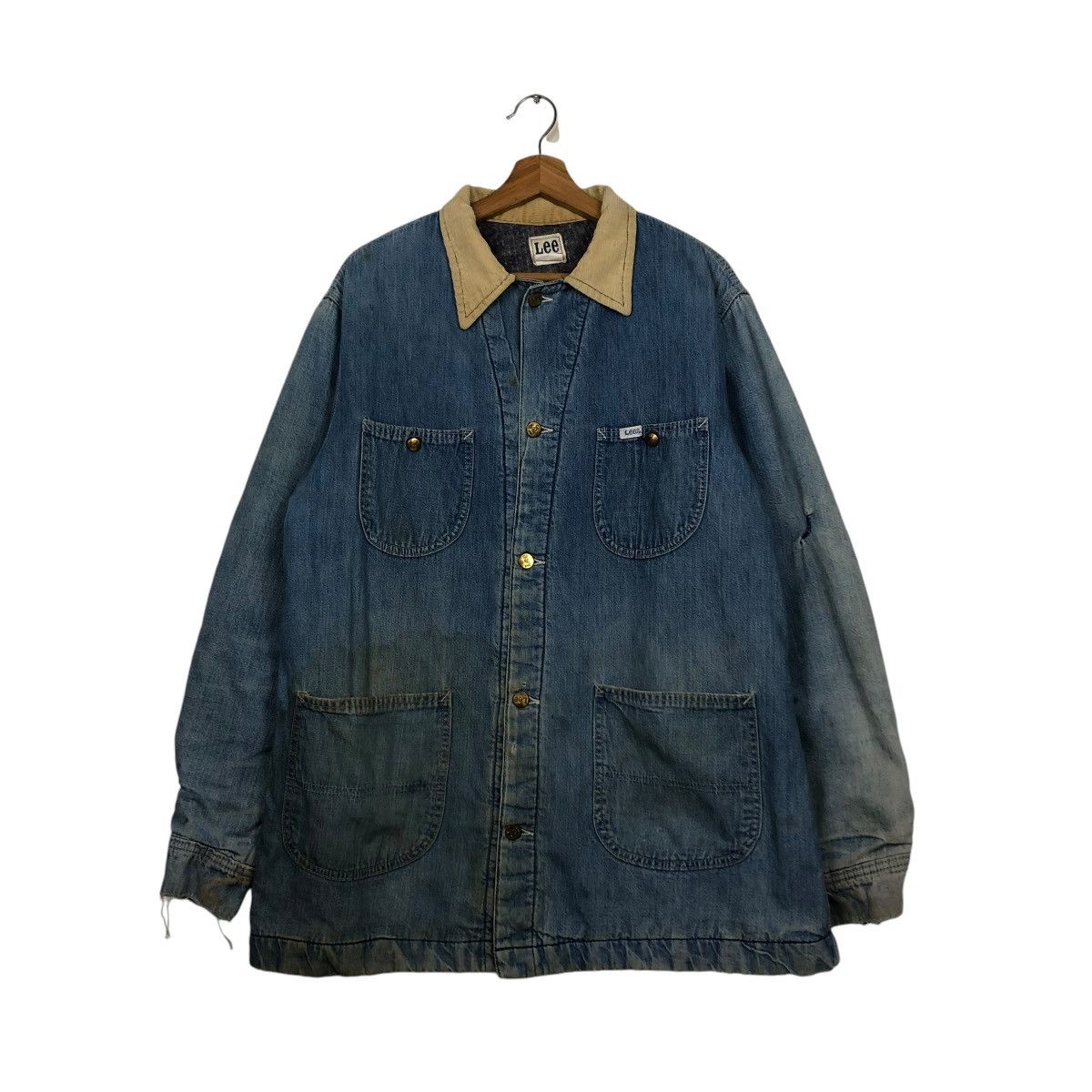 Lee 🔥VINTAGE CHORE WORKER JACKET LEE MADE IN USA BLANKET DENIM Size US M / EU 48-50 / 2 - 3 Thumbnail