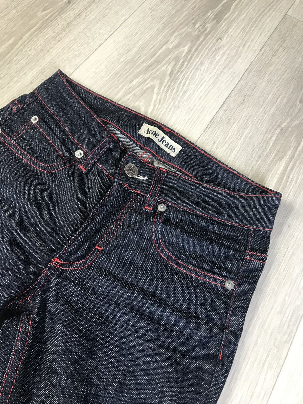Acne Studios Rare vintage Acne Studios Hex Red Stitch Jeans Denim Size 25" / US 0 / IT 36 - 4 Thumbnail