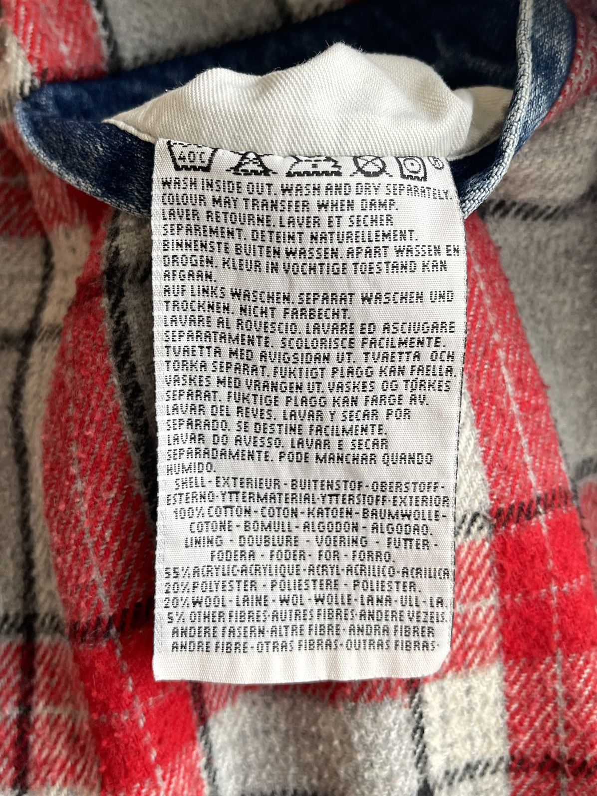 Levi's Type 3 Flannel Blanked Lined Washed Denim Trucker Jacket 90s Size US M / EU 48-50 / 2 - 12 Thumbnail