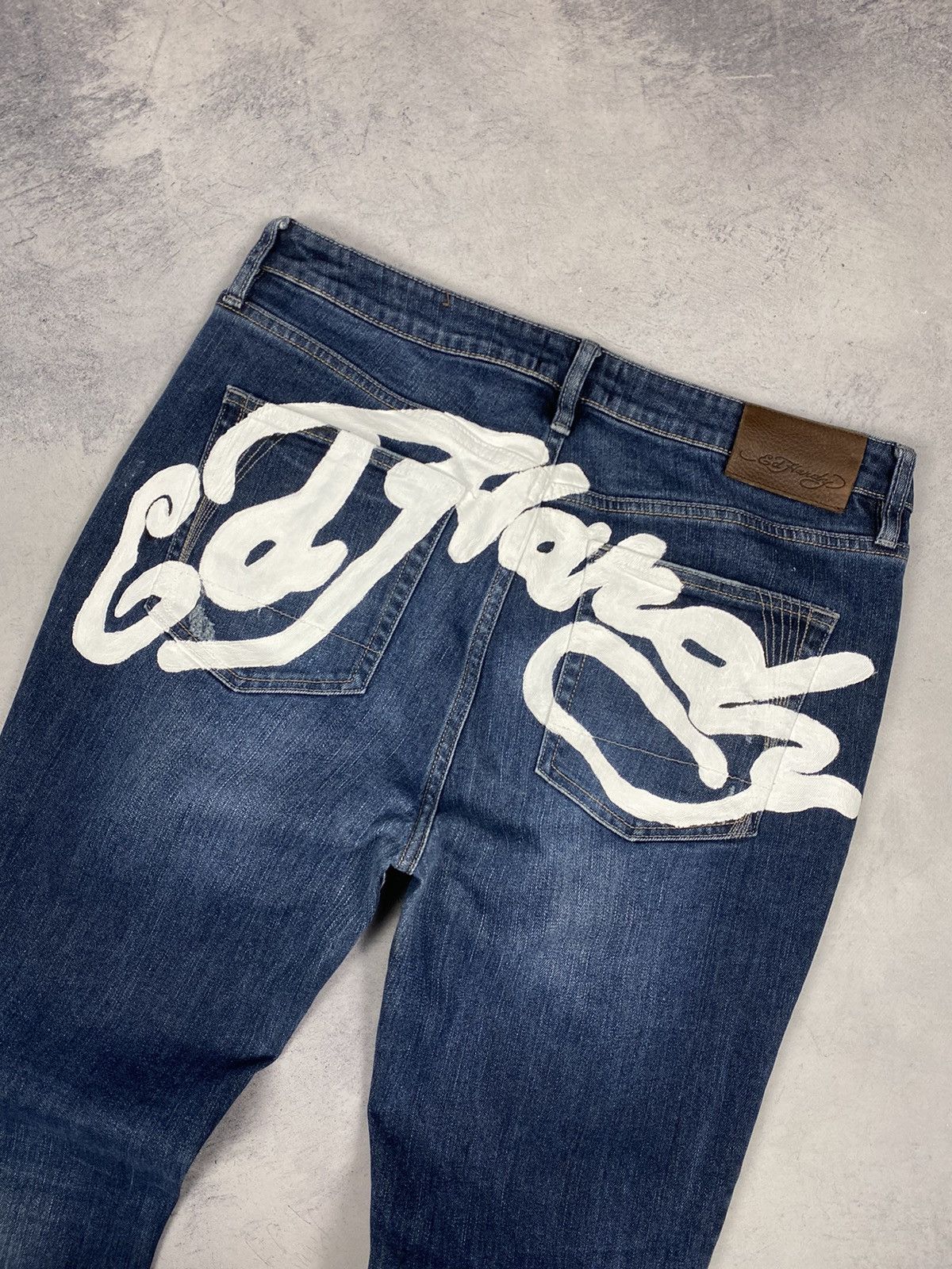 Ed Hardy Ed Hardy by Christian Audigier Jeans Men's Big Logo Y2k Size US 34 / EU 50 - 3 Thumbnail