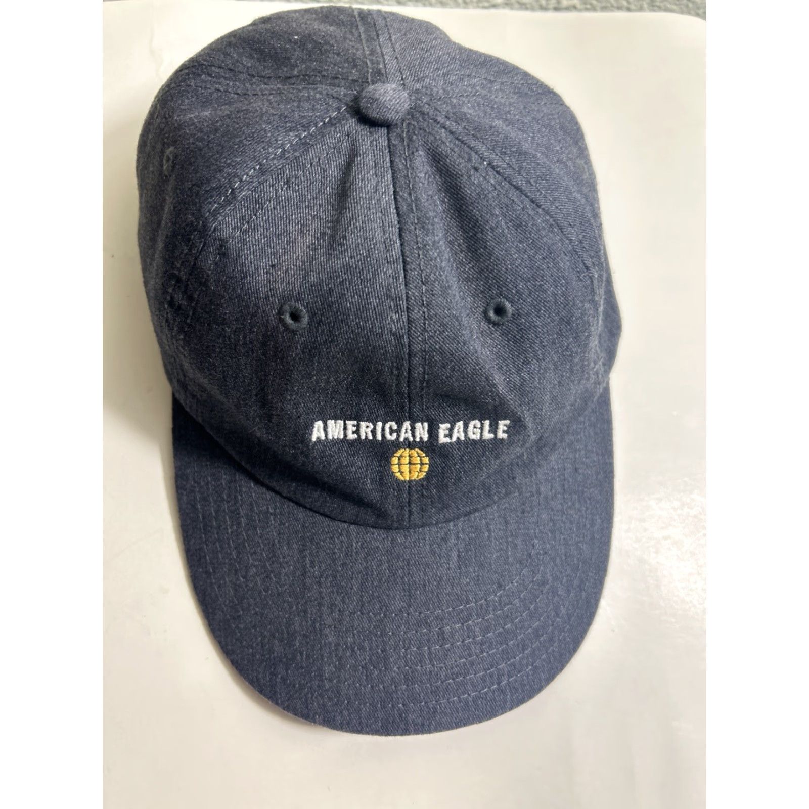 American Eagle Outfitters American Eagle Gray Strapback Baseball Hat Dad Hat Cotton One Size Size ONE SIZE - 4 Thumbnail
