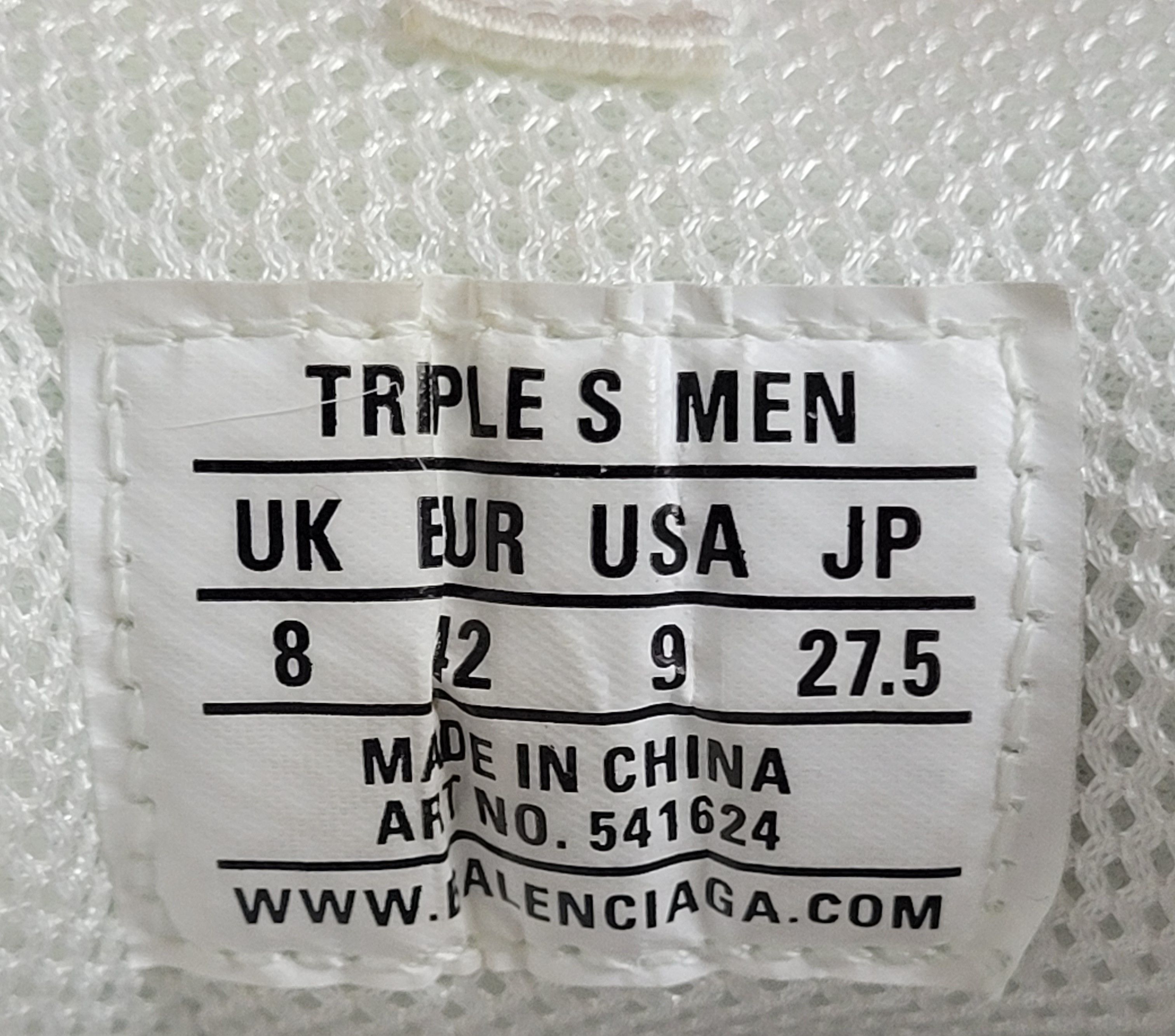 Balenciaga Balenciaga Triple S Men White Clear Sole Size US 9 / EU 42 - 2 Thumbnail