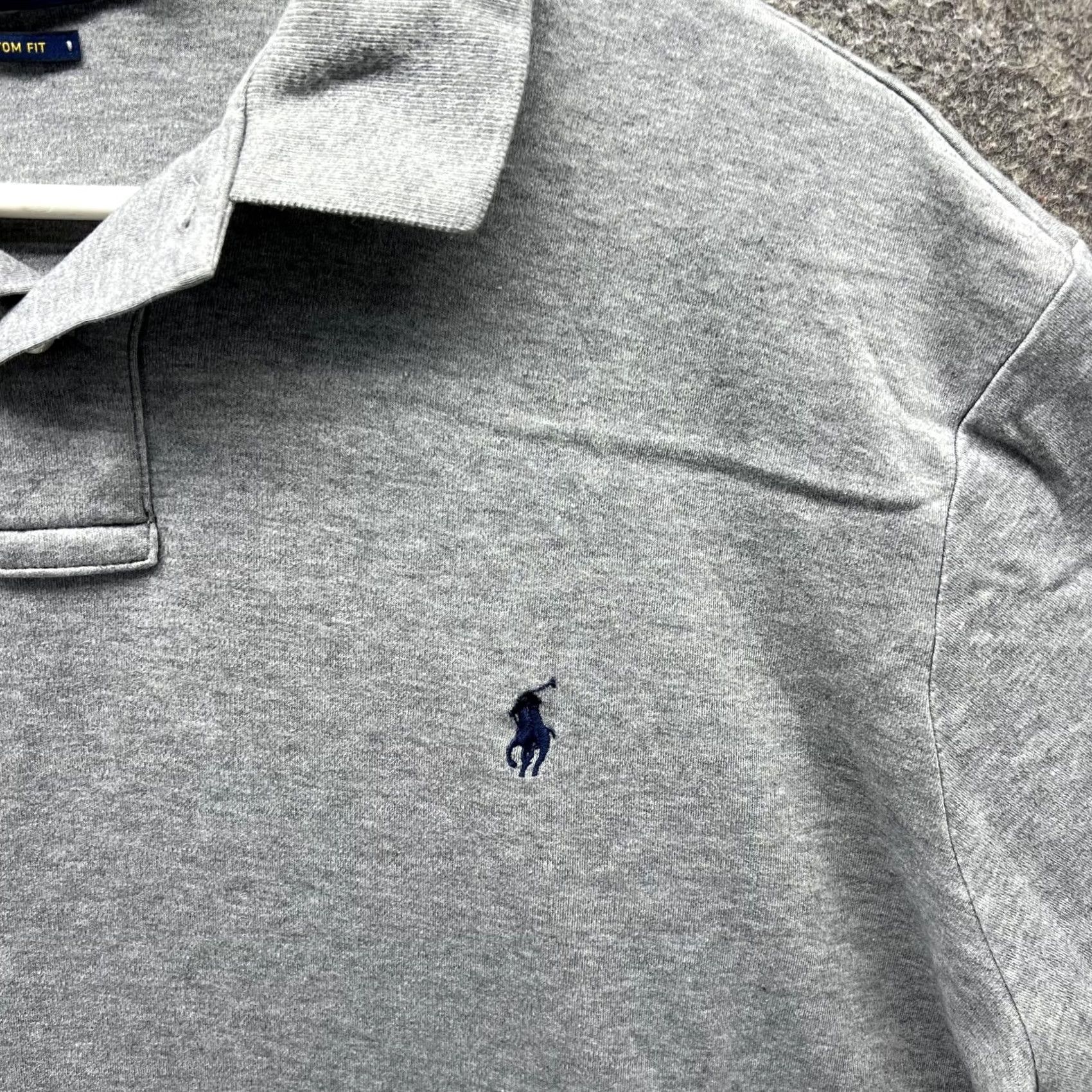 Polo Ralph Lauren Polo Ralph Lauren Polo Shirt Mens XL Gray Custom Fit Pony Logo Short Sleeve Size US XL / EU 56 / 4 - 4 Thumbnail