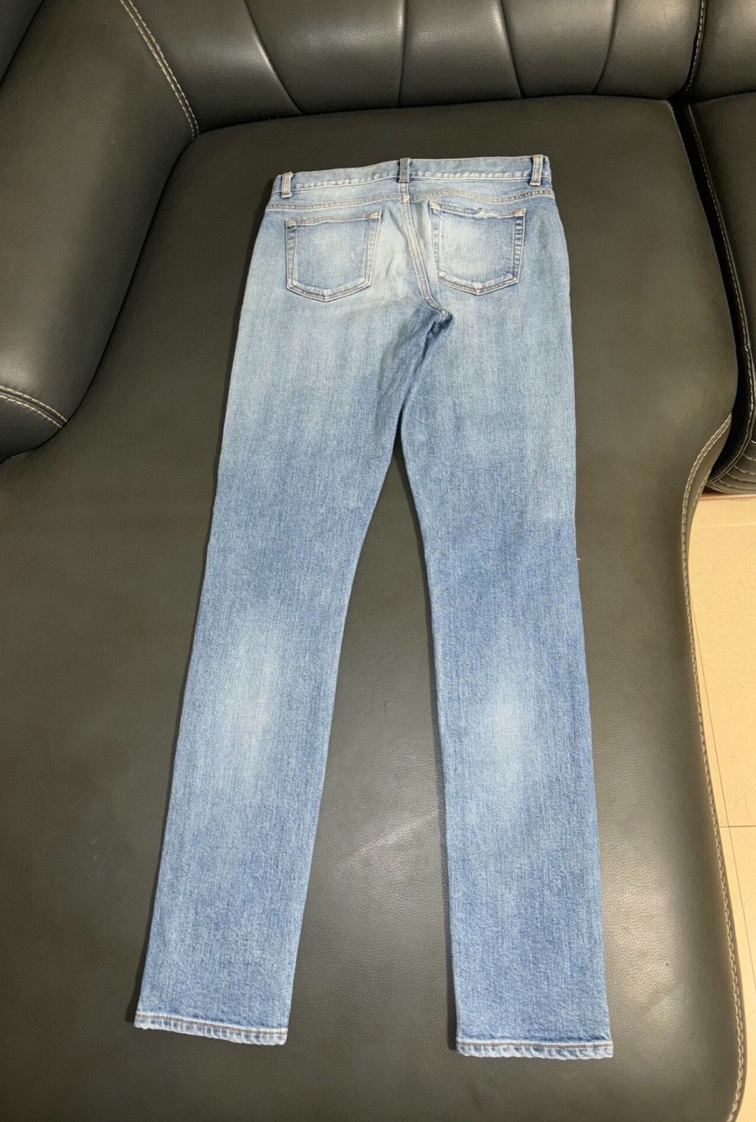 Saint Laurent Paris Saint Laurent SLP 2018SS Light Blue Heavy Destroyed Jeans Size US 28 / EU 44 - 2 Thumbnail