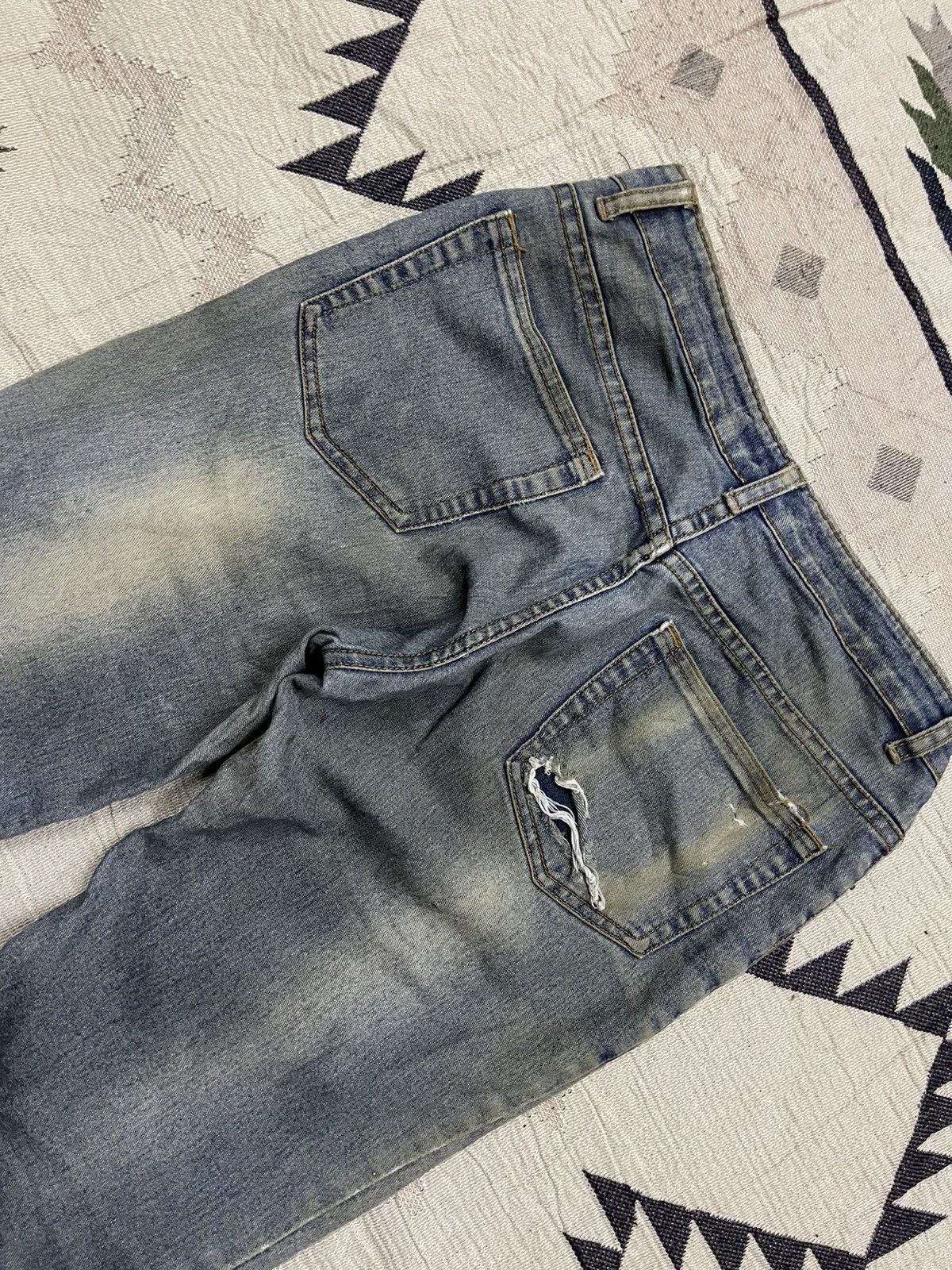 If Six Was Nine 2000s HOT BALLOONING FLARE DISTRESSED JEANS RARE DESIGN Size 26" / US 2 / IT 38 - 17 Thumbnail