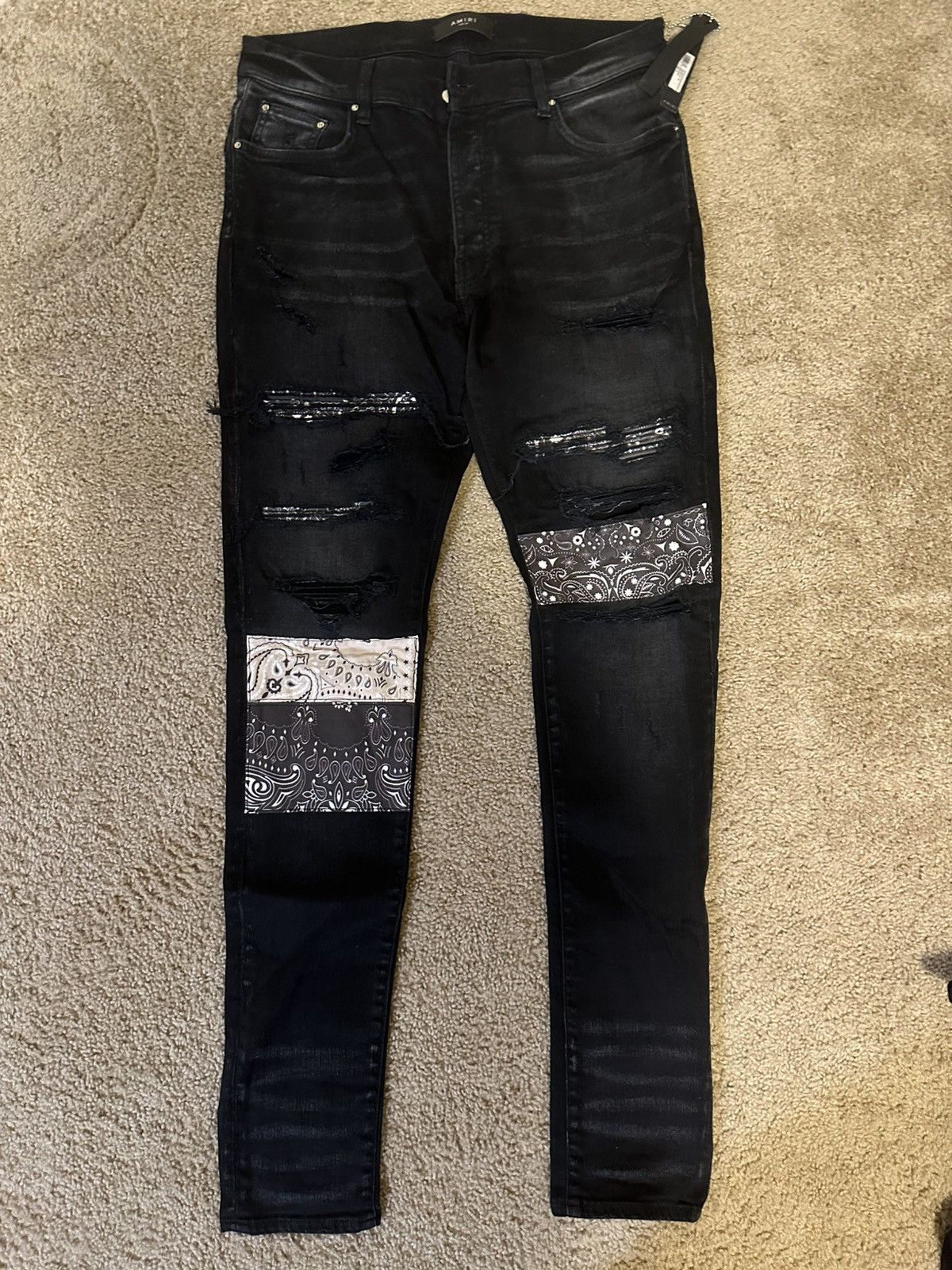 Amiri AMIRI Bandana Jeans Size US 34 / EU 50 - 1 Thumbnail