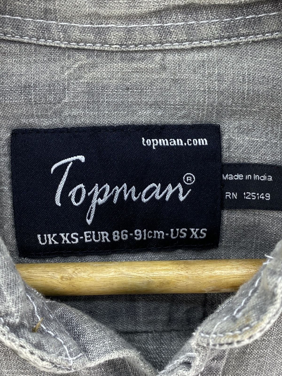 Flannel Topman Grey Denim Shirts Button Up Size US XXS / EU 40 - 11 Thumbnail
