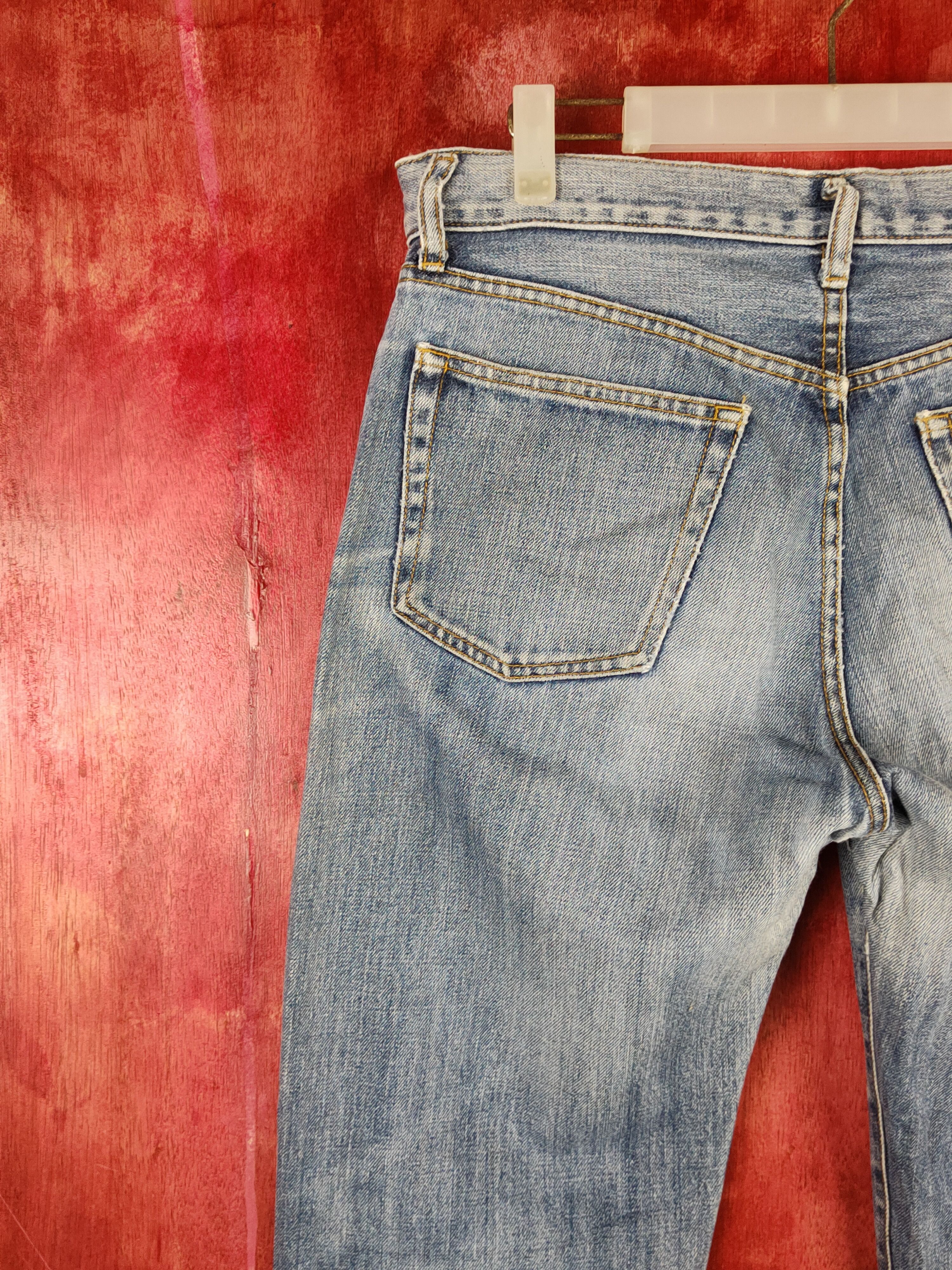Japanese Brand Uniqlo Blue Distressed Ripped Jeans #S2194 Size US 32 / EU 48 - 9 Thumbnail