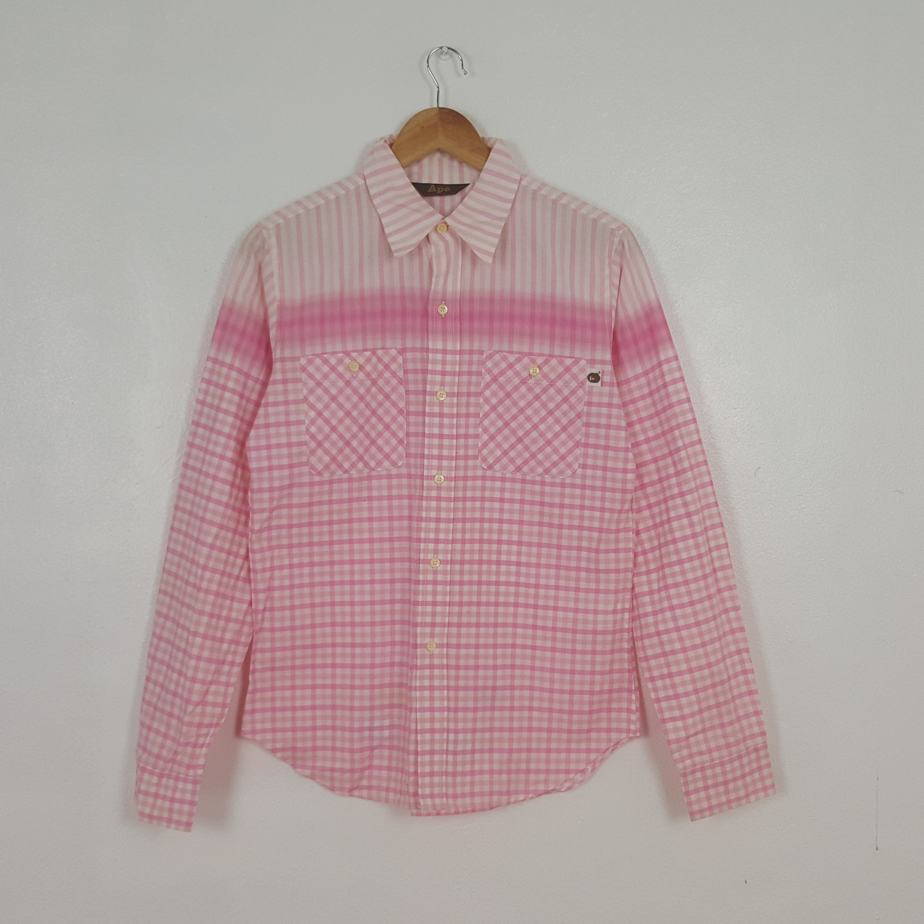 Bape Vintage A Bathing Ape Flannel Shirt Button Up C312N70 Size US M / EU 48-50 / 2 - 1 Thumbnail
