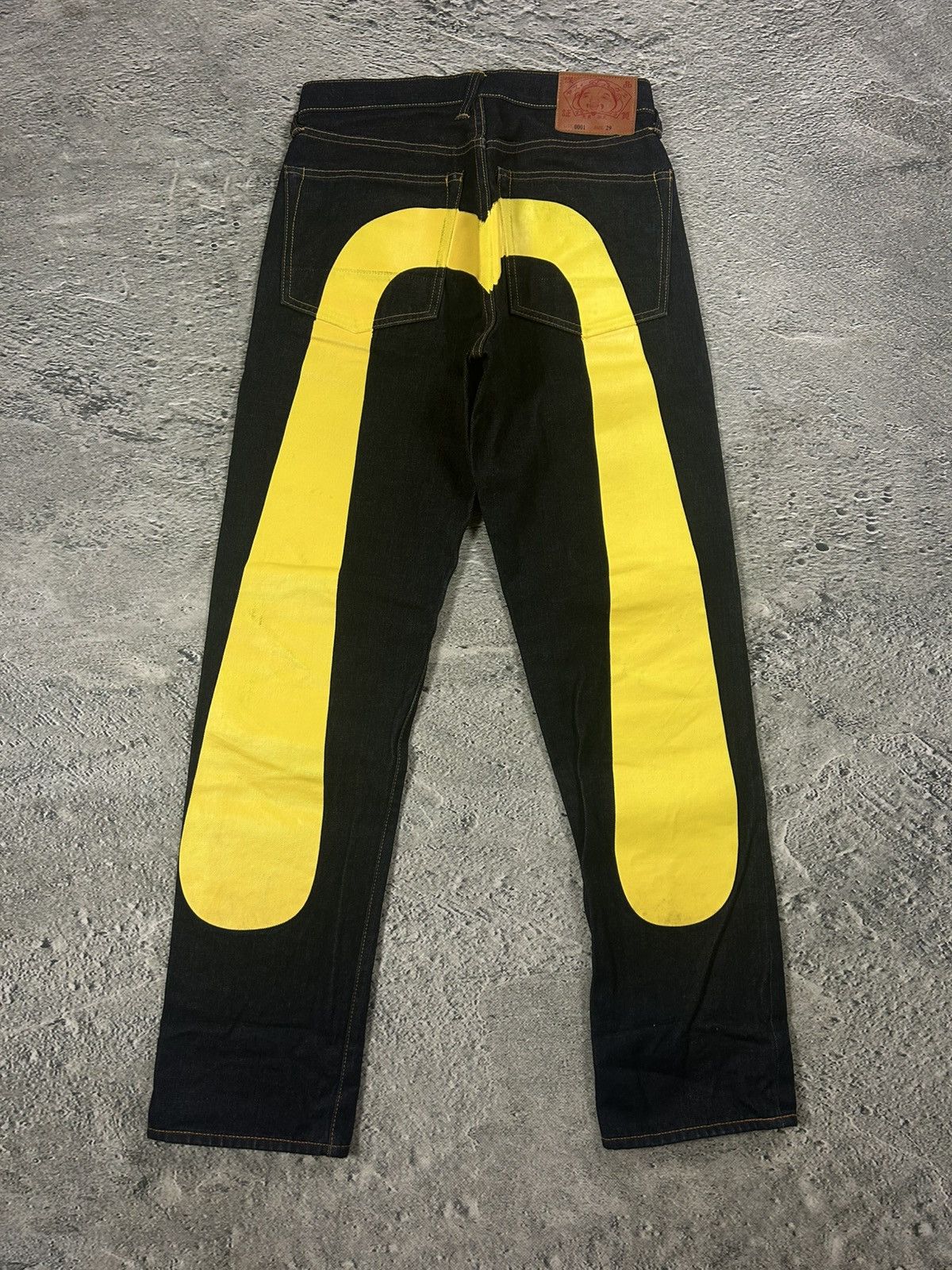 Evisu Evisu jeans daicock big logo yellow selvedge denim Size US 29 - 1 Thumbnail
