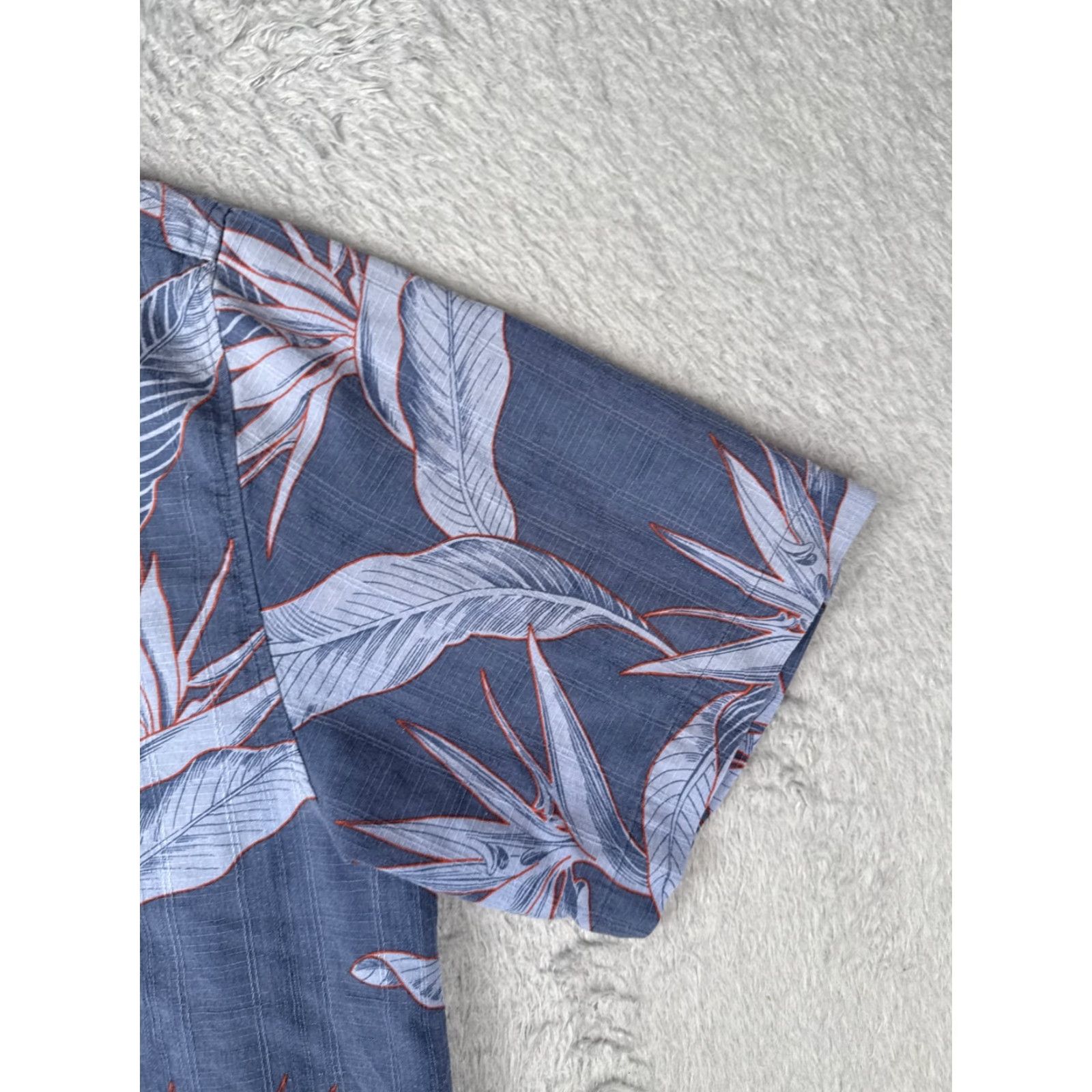 Paradise Jamaica Jaxx Shirt Men XL Blue Floral Silk Hawaiian Beach Designer Button-Up Short Sleeve Size US XL / EU 56 / 4 - 2 Thumbnail