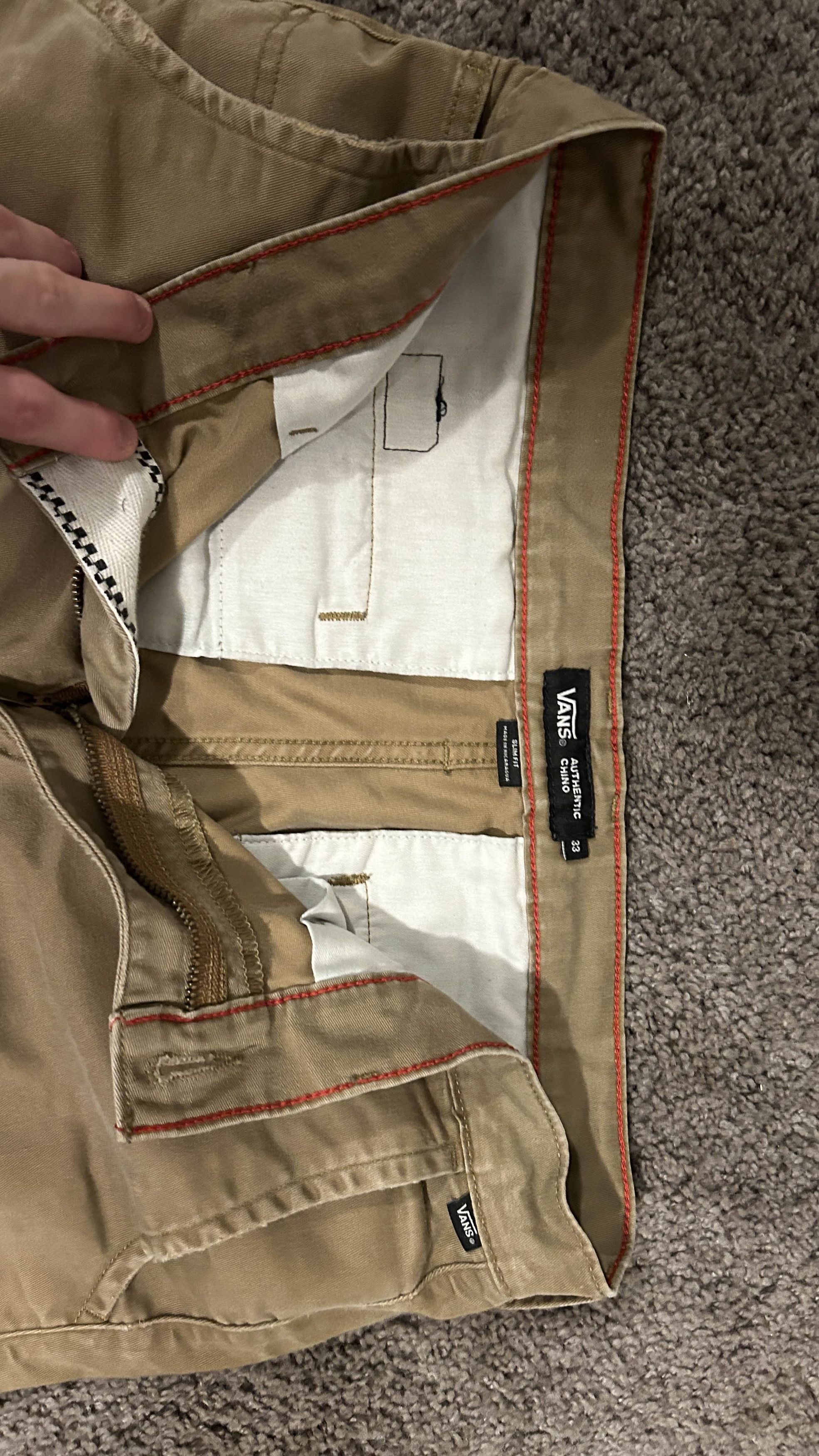 Vans Vans Khaki and Olive Chinos Size US 33 - 4 Thumbnail