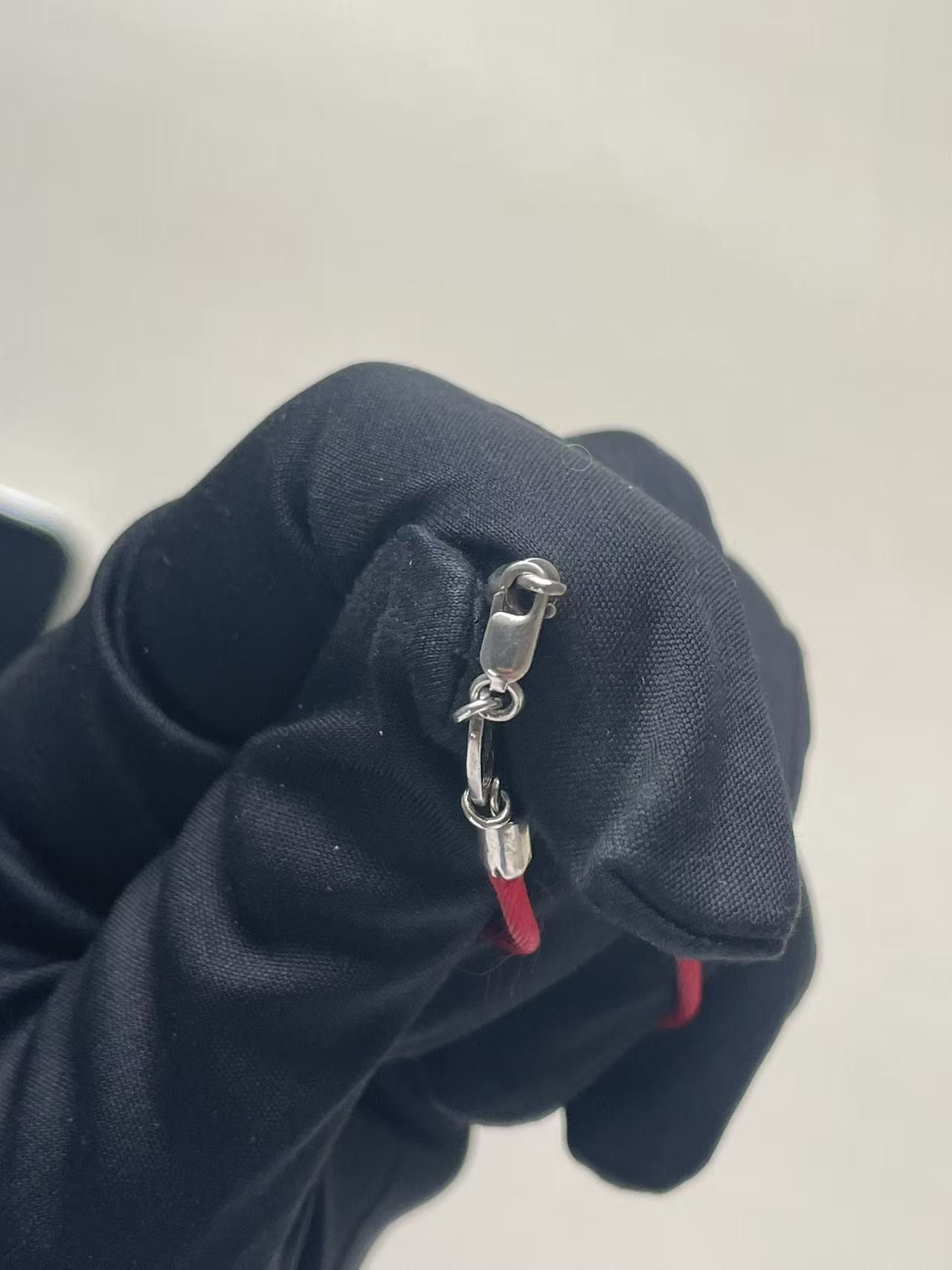 Chrome Hearts Chrome Hearts Silver Heart Vine Pendant Red String Bracelet Size ONE SIZE - 12 Thumbnail