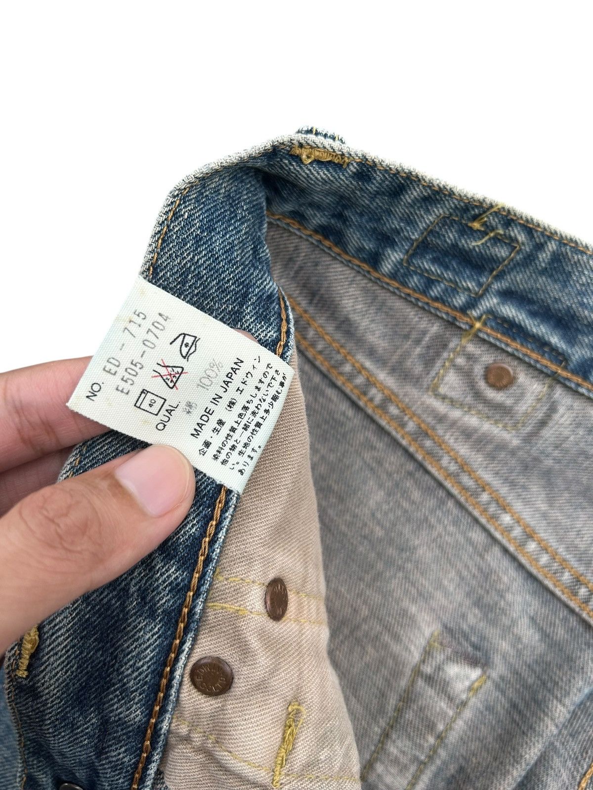 Kapital Vintage Edwin Selvedge Buckle Back Rusty Faded Denim Jeans Size US 28 / EU 44 - 7 Thumbnail
