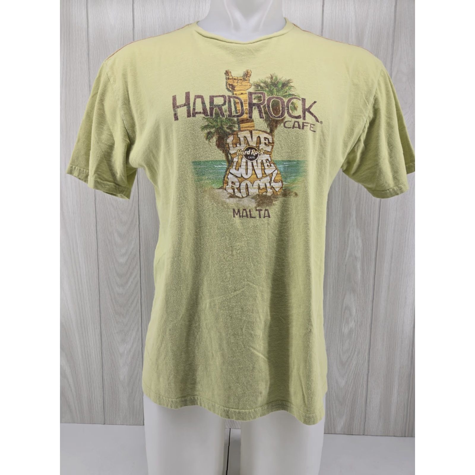 Hard Rock Cafe HARD ROCK CAFE Mens Malta Graphic T-Shirt Top L Green Size US L / EU 52-54 / 3 - 2 Thumbnail
