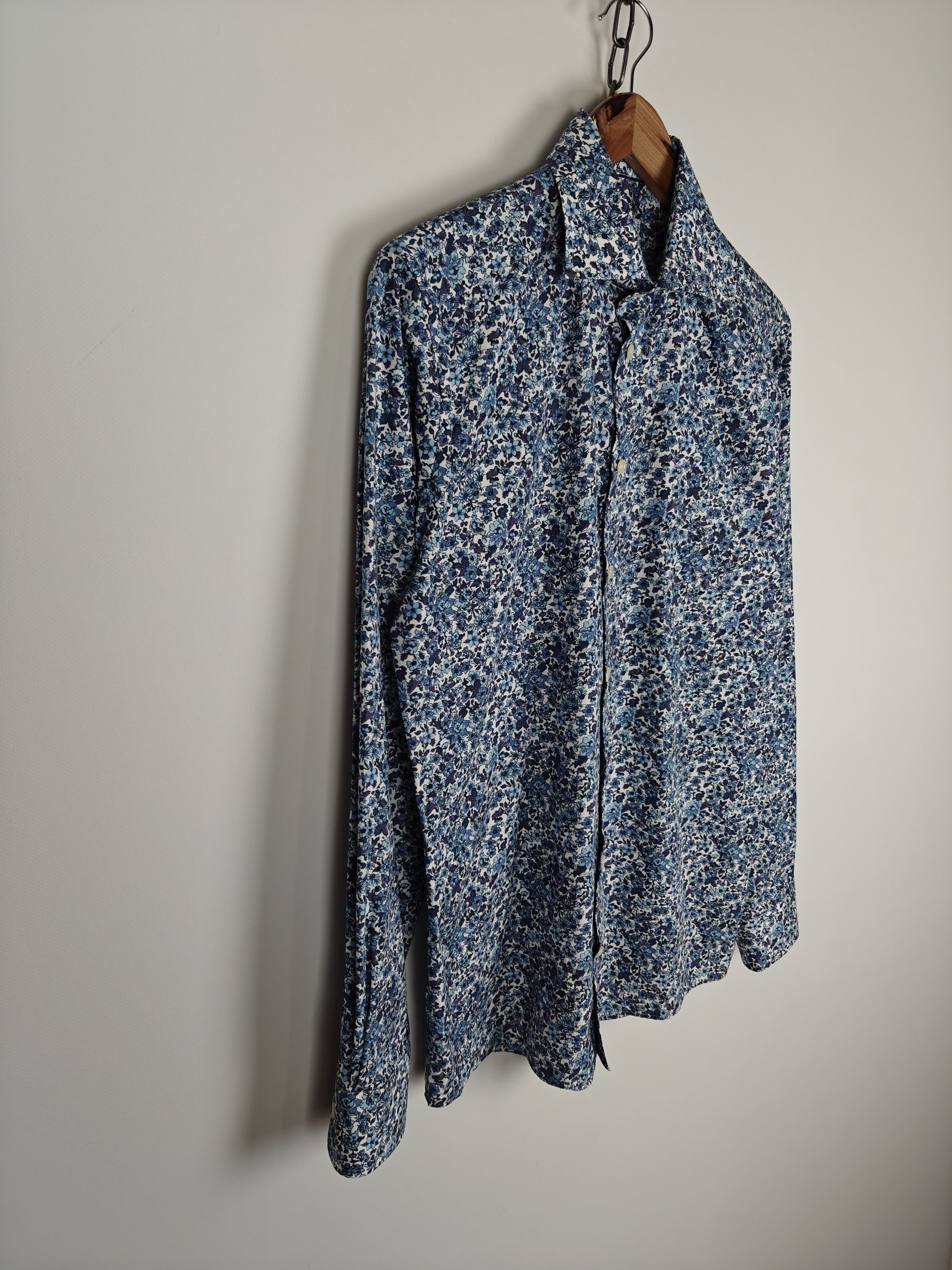 Eton ETON Poplin Floral Shirt Contemporary size 38/15 Size US M / EU 48-50 / 2 - 4 Thumbnail