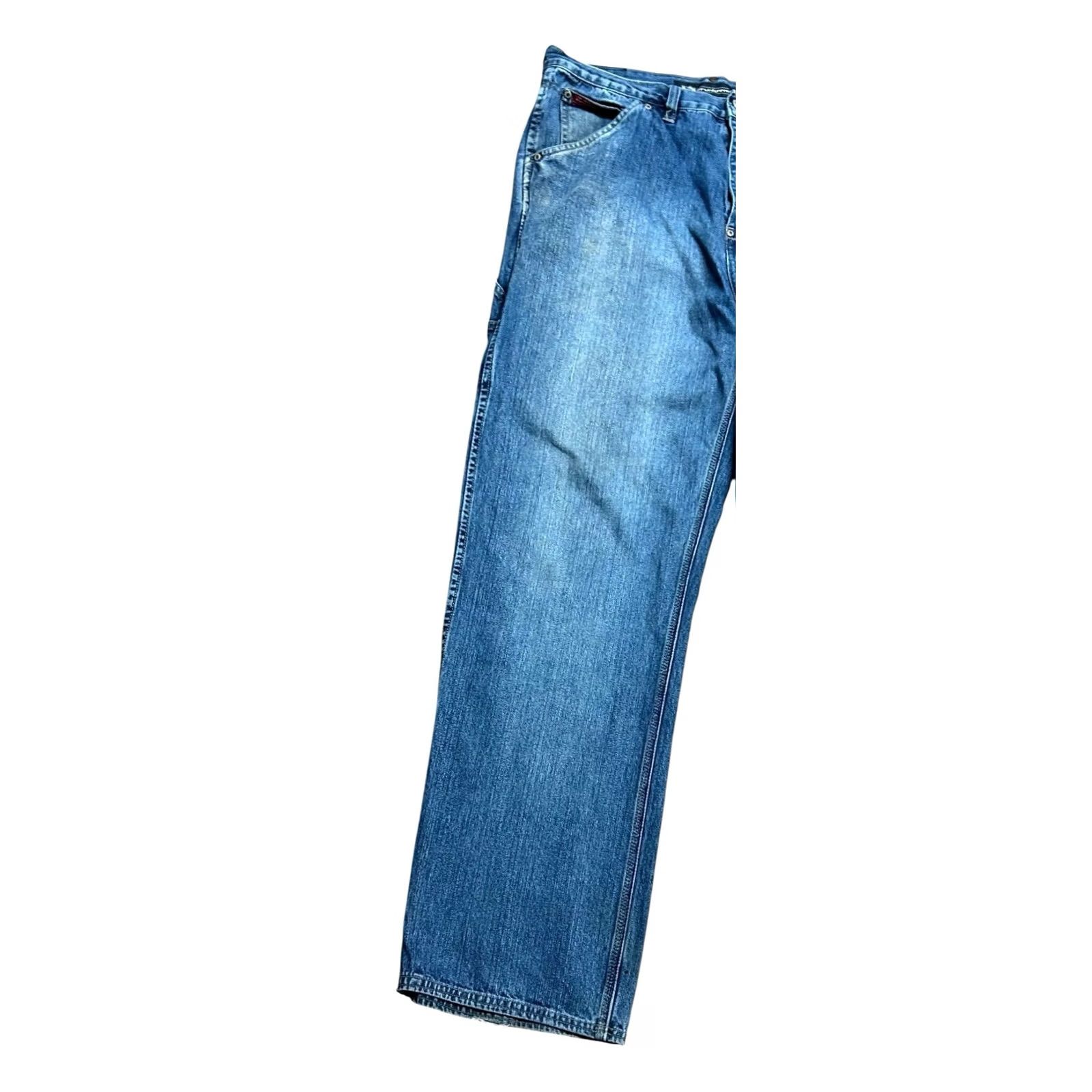 Vintage Drunkn Munky Jeans 5-Pocket Straight Leg Distressed 38x34 Vintage Y2K Blue Men Regular Size US 38 / EU 54 - 2 Thumbnail