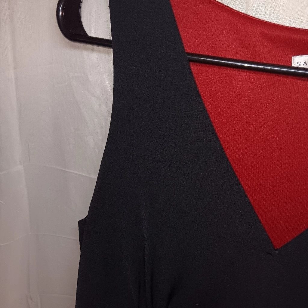 Sendra Sandra Darren, dress, sleeveless, red/ black, womens 10, euc Size L / US 10 / IT 46 - 4 Thumbnail