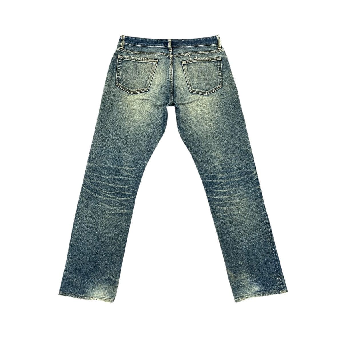 Johnbull Vtg Distressed Faded Straight Selvedge Jeans Made in Japan Size US 32 / EU 48 - 16 Thumbnail