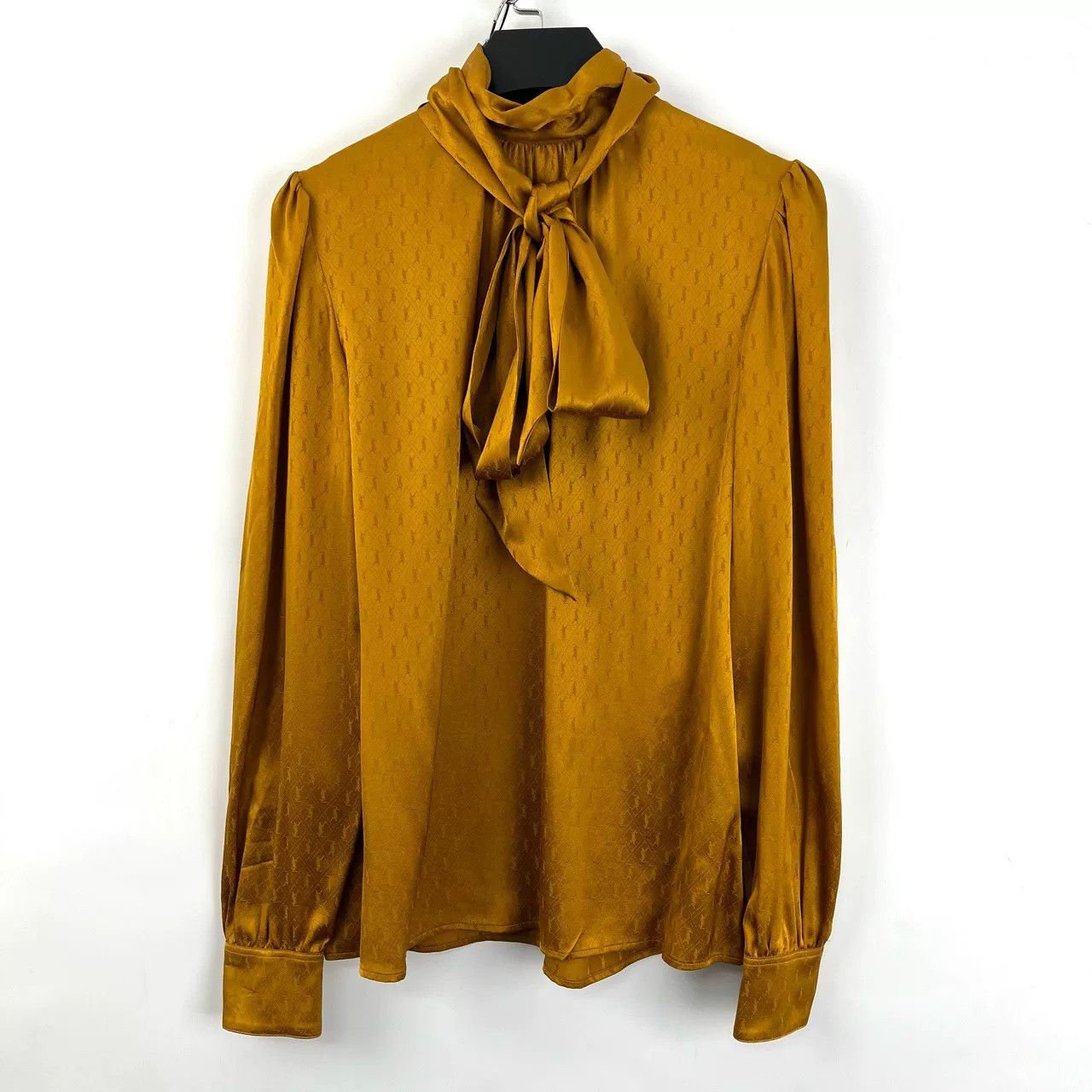 Saint Laurent Paris Saint Laurent SLP Print Silk Bow Blouse Size XXS / US 00 / IT 34 - 1 Thumbnail