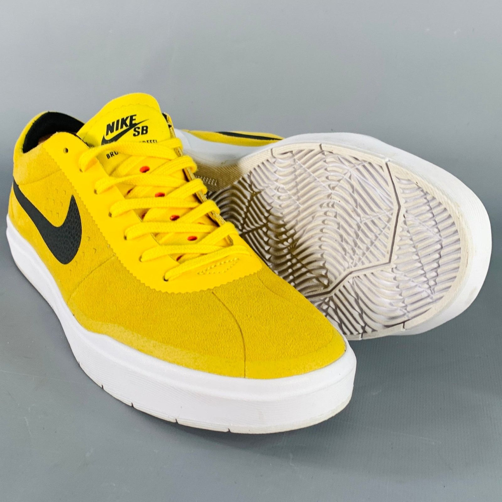 Nike SB Bruin Hyperfeel Yellow Black Suede Lace-Up Sneakers Size US 10 / EU 43 - 5 Thumbnail