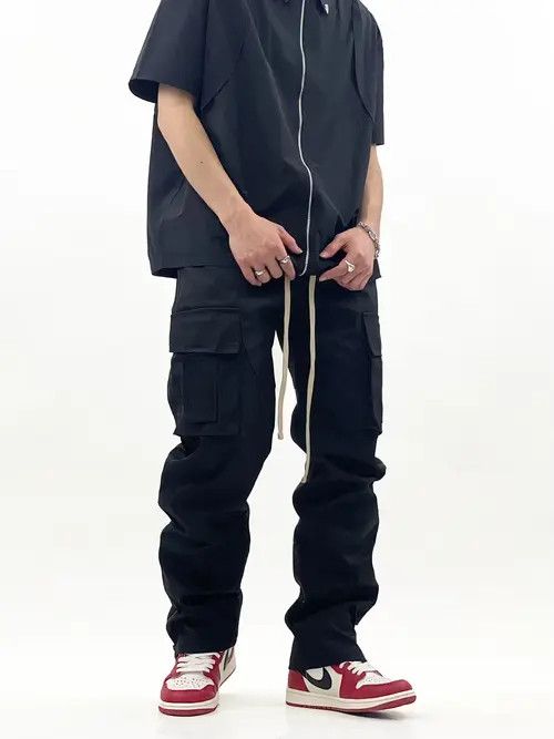 Designer × Vintage flared stack utility tactical cargo pants Size US 32 / EU 48 - 2 Thumbnail