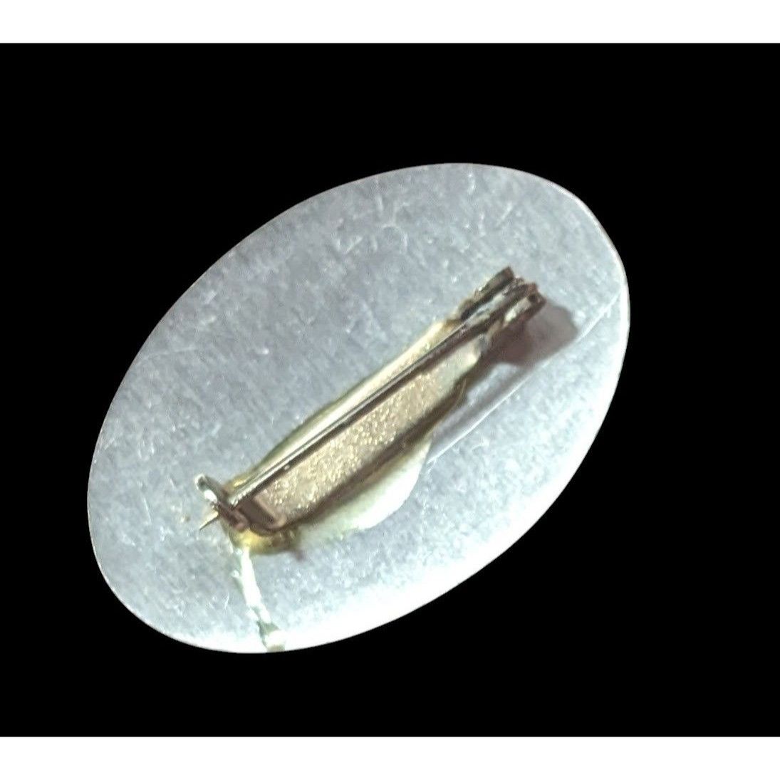 Other Vintage 80s Religious Medugorje Silver Tone Pin With Printed Size ONE SIZE - 2 Thumbnail