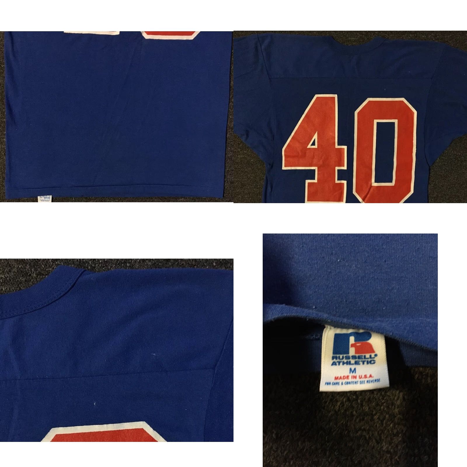 Russell Athletic Vtg 90s Russell Athletic Chorizo Squad Faded Jersey M Blue 3/4 Sleeve Crew Neck T-Shirt Men Vintage Grunge USA shirt Mens Size US M / EU 48-50 / 2 - 9 Thumbnail