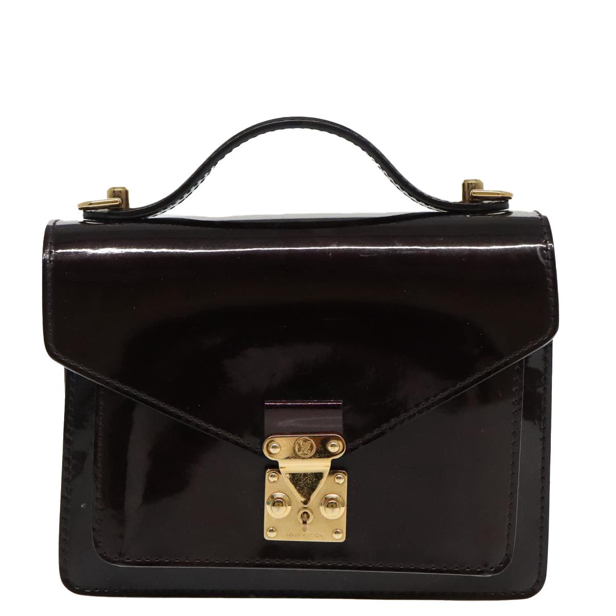 Louis Vuitton Monceau Burgundy Patent Leather Handbag (Pre-Owned) Size ONE SIZE - 1 Thumbnail