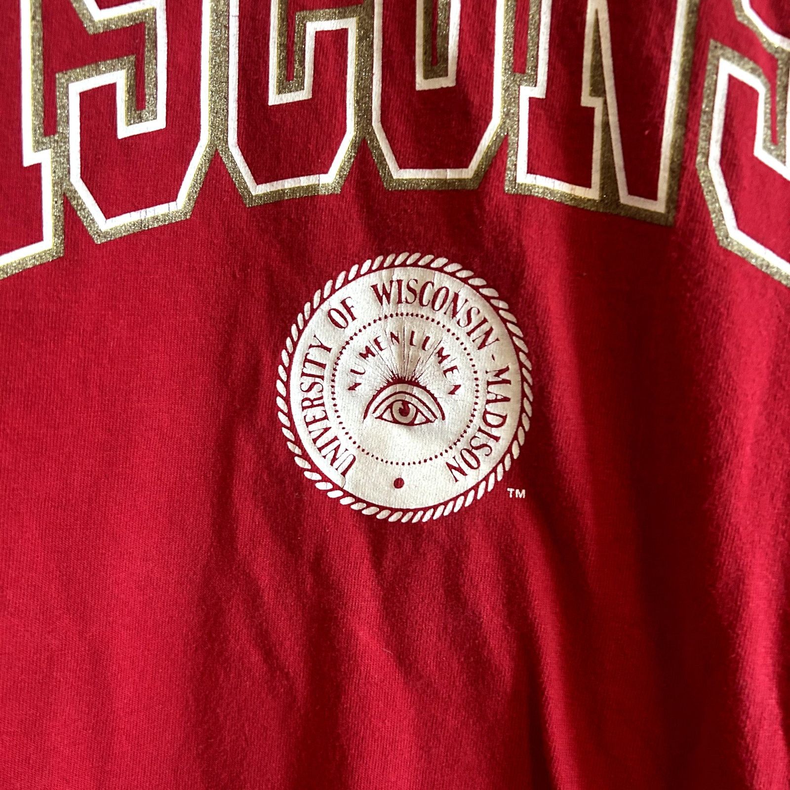 Vintage Y2K Wisconsin Badgers Eye T-Shirt XXL Size US XXL / EU 58 / 5 - 5 Thumbnail