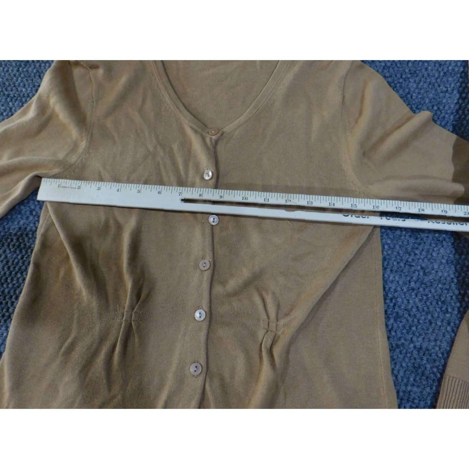 Coldwater Creek Coldwater Creek Cardigan Sweater Womens Small Tan V Neck Button Front Knit Size S / US 4 / IT 40 - 6 Thumbnail