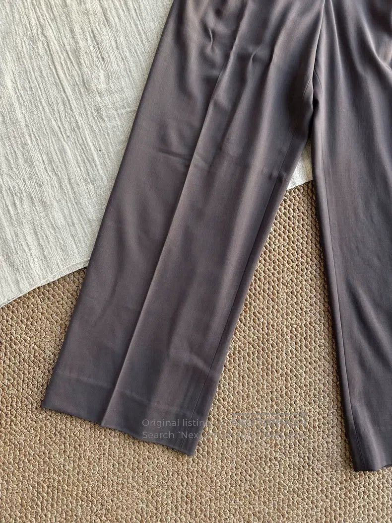 Hermes Hermes Crepe Fine Wool Suit Pants, Dark Grey Size 25" / US 0 / IT 36 - 4 Thumbnail