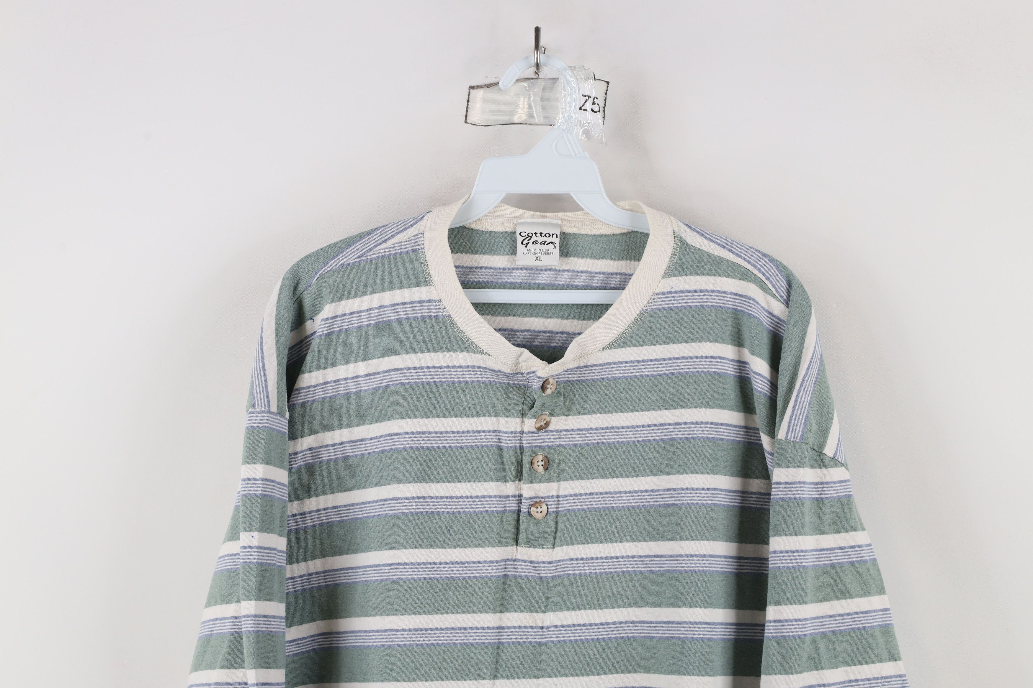Vintage Vintage 90s Streetwear Long Sleeve Henley T-Shirt USA Size US XL / EU 56 / 4 - 2 Thumbnail