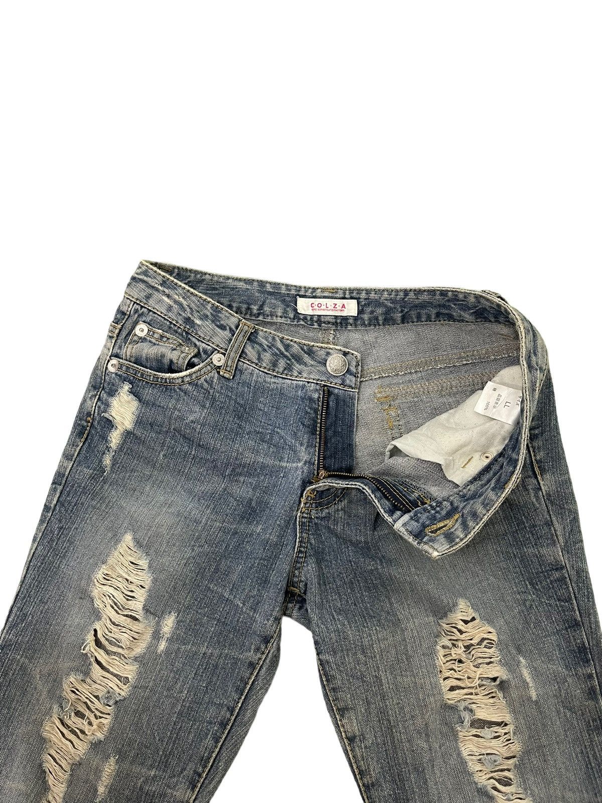 Japanese Brand Flare Jeans Colza Faded Distress Boot Cut 8🟦0 Size US 30 / EU 46 - 10 Thumbnail