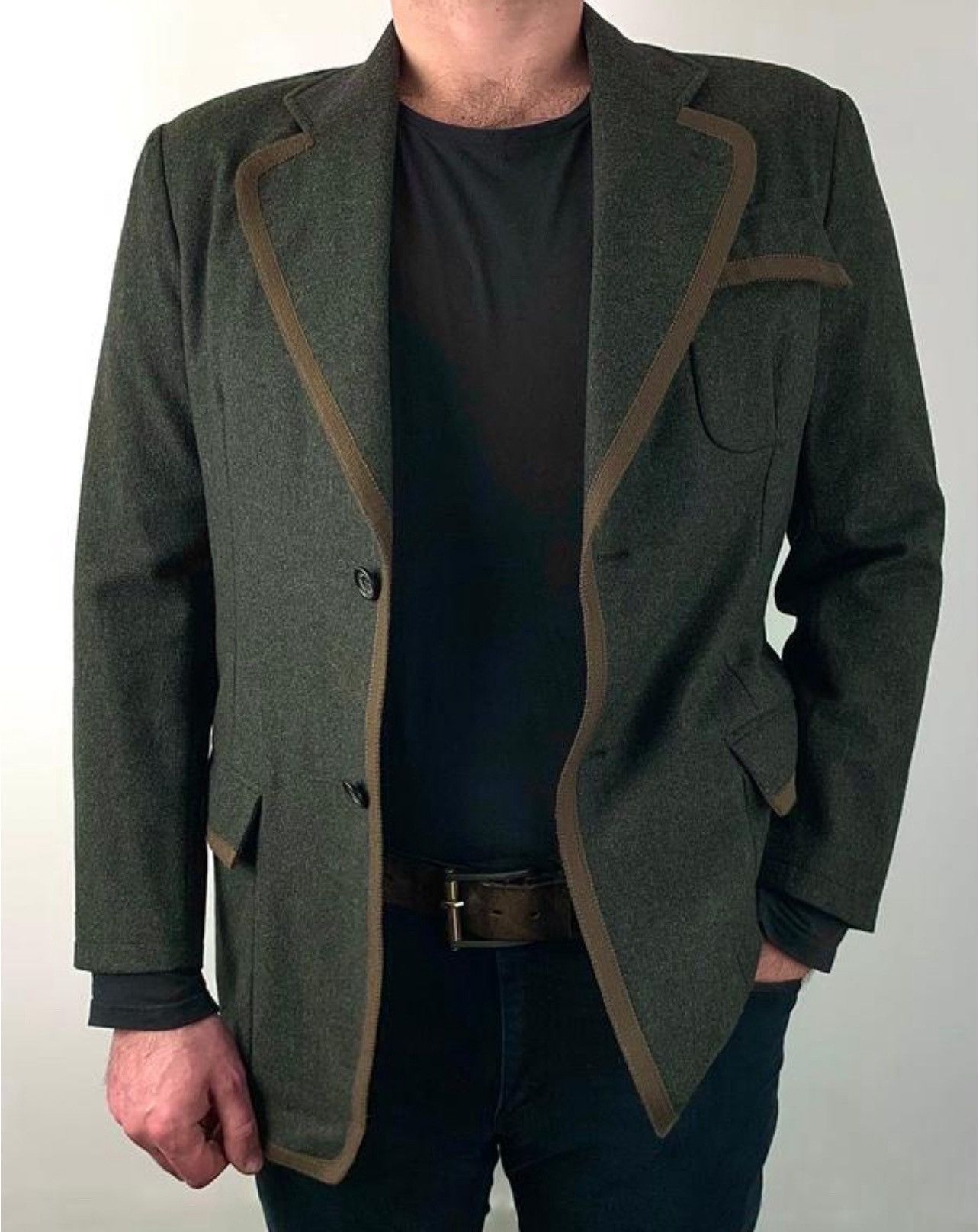 Gianfranco Ferre Men's wool jacket with buttons and pockets giafranco ferre Size US L / EU 52-54 / 3 - 1 Thumbnail