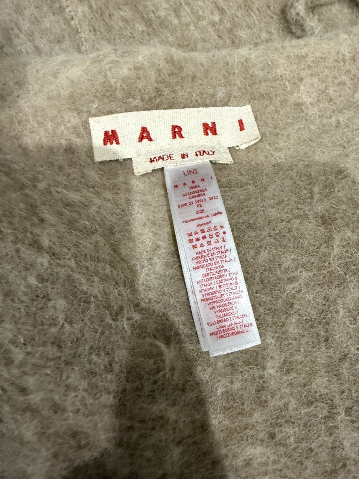 Marni Marni Beige Brushed Alpaca Scarf Size ONE SIZE - 3 Thumbnail