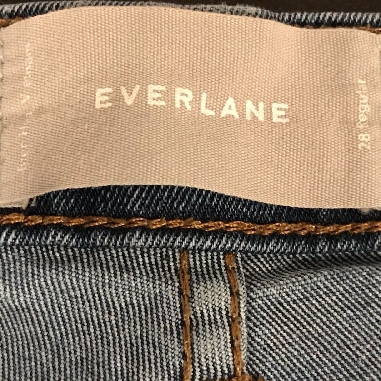 Everlane EVERLANE High Rise Raw Ankle Blue Denim Jeans - Size 28 R Size 28" / US 6 / IT 42 - 3 Thumbnail