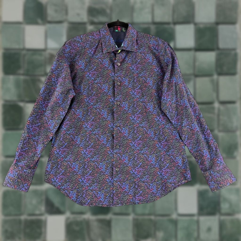 Robert Graham Robert Graham Archetype Button-Up Shirt Mens M Purple Baroque Long Sleeve Size US M / EU 48-50 / 2 - 1 Thumbnail