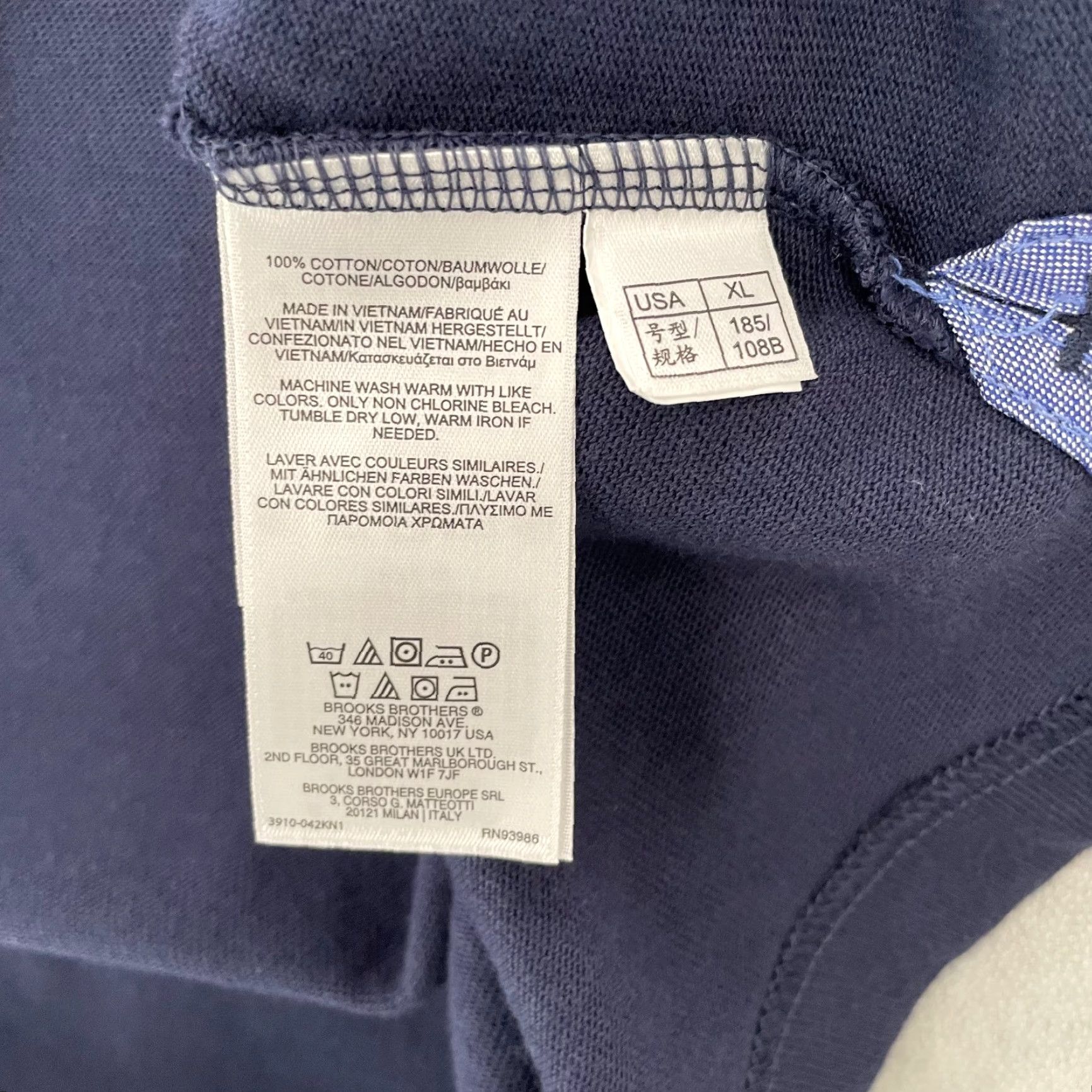 Brooks Brothers Brooks Brothers Sweater Adult XL Blue 1/4 Zip Pullover Cotton Mens Size US XL / EU 56 / 4 - 7 Thumbnail