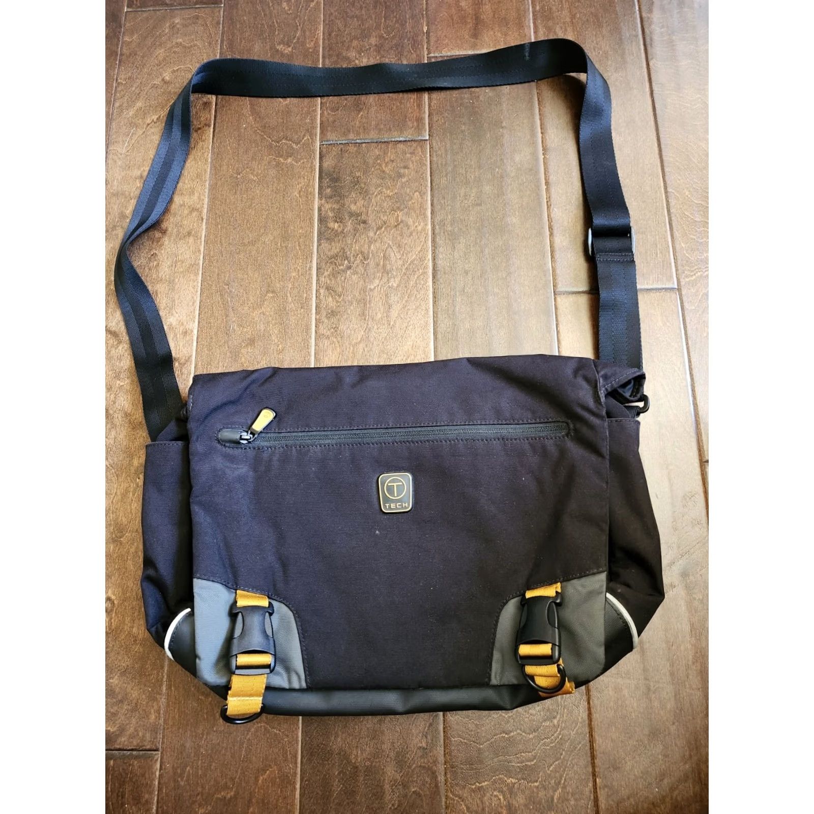 Tumi Tumi T-Tech Spell Out Crossbody Messenger Bag Briefcase Travel Bag Medium Black Mens Size ONE SIZE - 2 Thumbnail