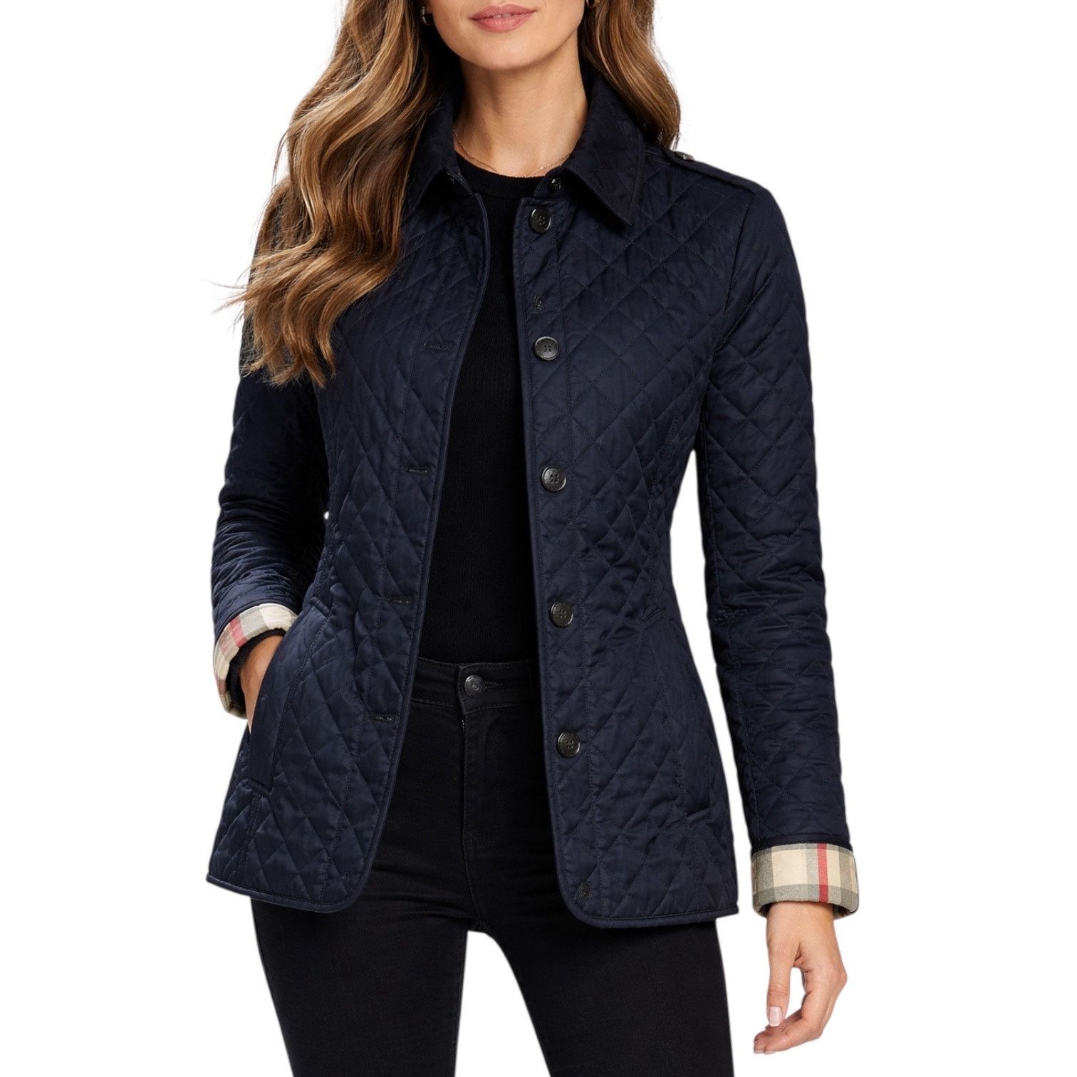 Burberry Burberry Ashurst Diamond Quilted Jacket Dark Blue Size XS Size XS / US 0-2 / IT 36-38 - 2 Thumbnail