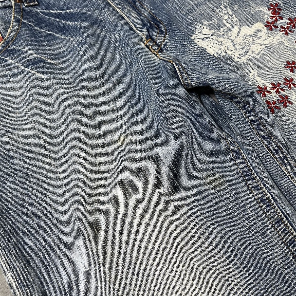 Japanese Brand Rare Japanese Art Denim – Sakura Blossom Embroidery Size US 34 / EU 50 - 5 Thumbnail